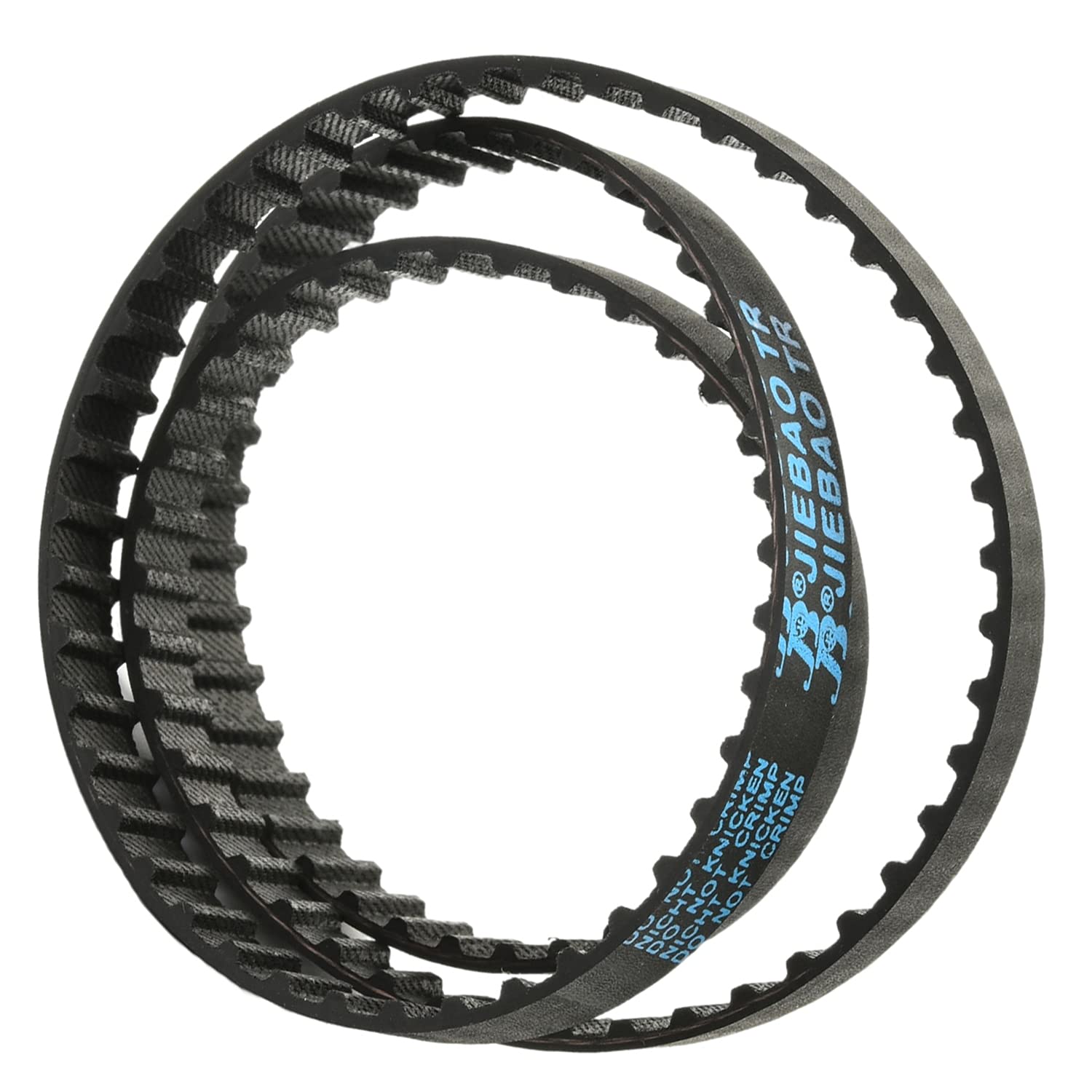 Heyiarbeit 240XL Rubber Timing Belt - 5.08mm Pitch, 10mm Width - Industrial Synchronous Closed Loop Belt for 3D Printers, CNC Machines & Robotics (Black, 2-Pack) - Perfect for Precise Motion Control & Power Transmission