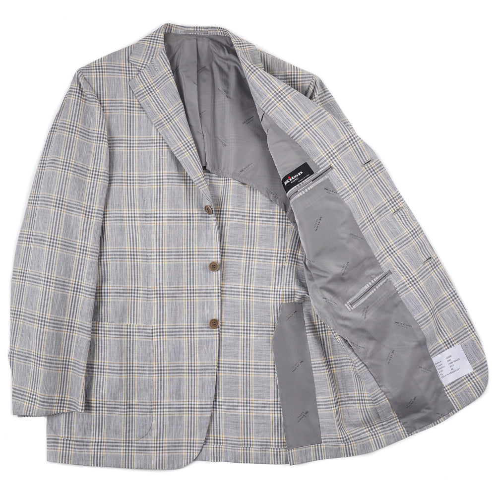 Premium Kiton Cashmere & Hemp Blazer for Men - Luxury Lightweight Sport Coat for Business & Formal Occasions - Perfect for Office, Weddings & Special Events