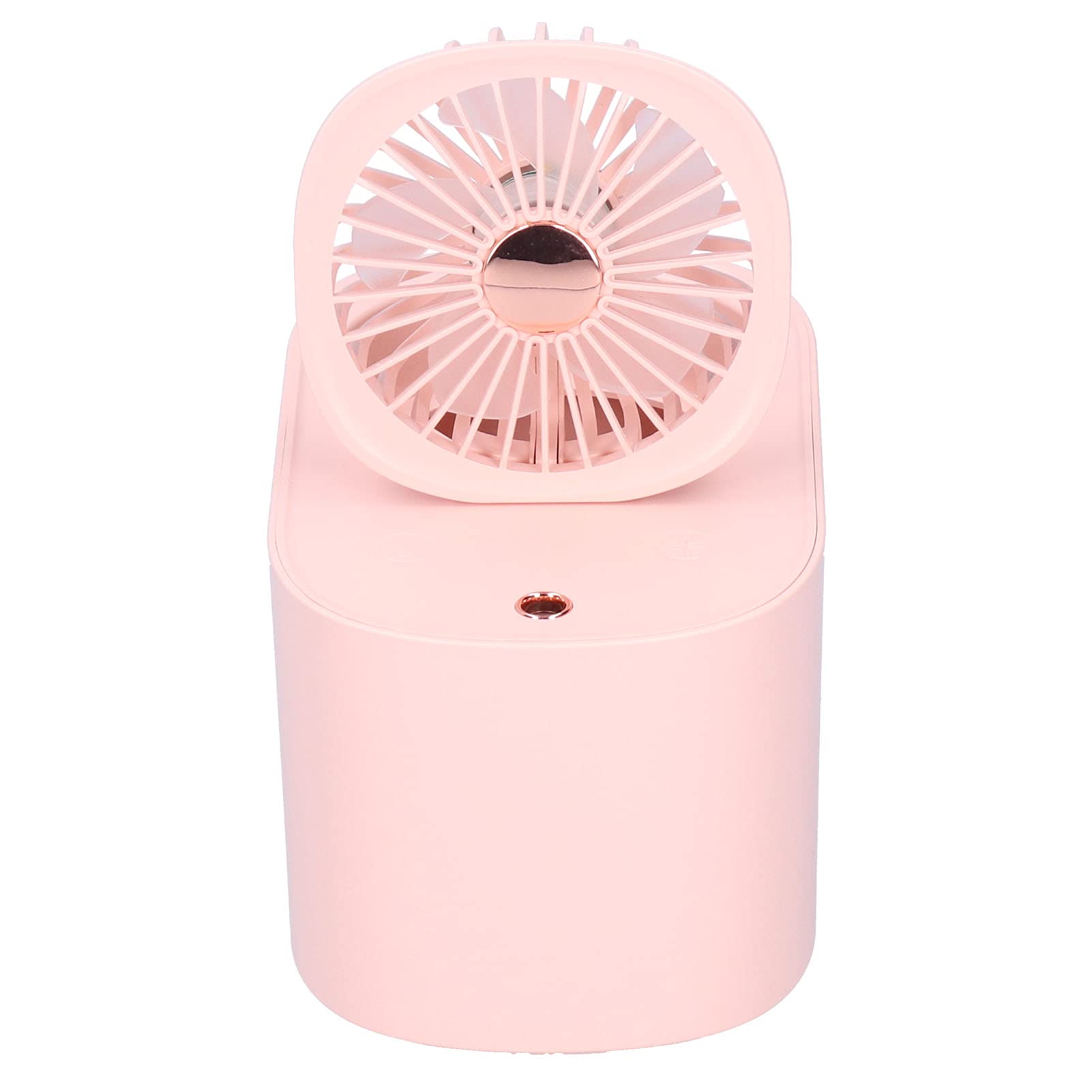 90 Degree Folding Electric Fan with Humidifier - 2 in 1 Portable USB Desk Fan, Adjustable Natural Wind & Quiet Operation for Home, Office, Bedroom, Dorm - Perfect for Cooling & Air Moisturizing (Pink)