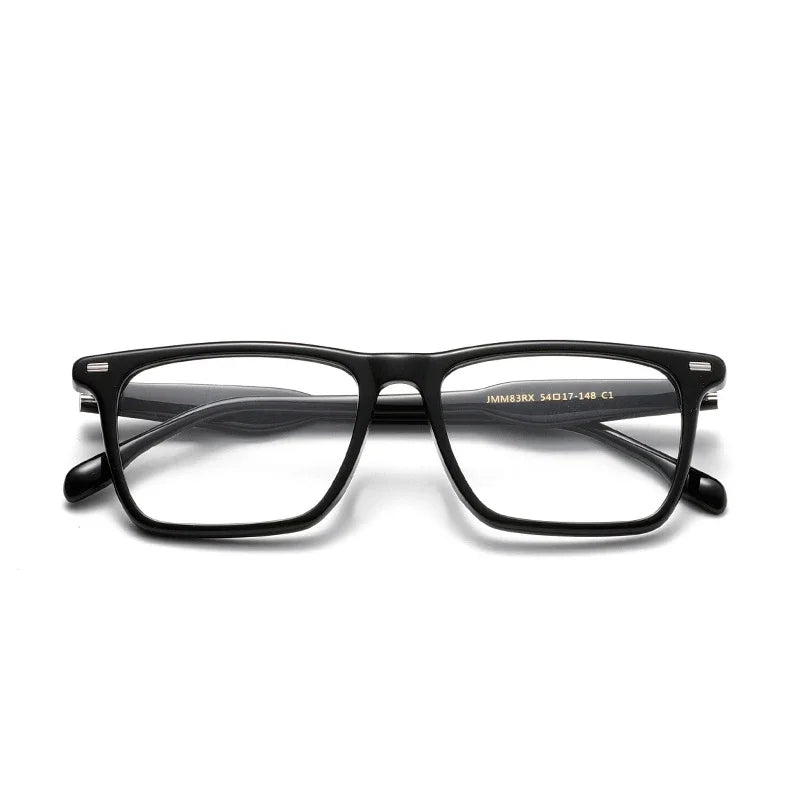 Aror Unisex Full Rim Square Brow Line Acetate Eyeglasses 94831 - Stylish & Durable Eyewear for Men & Women - Perfect for Work, Reading & Fashion Accessories