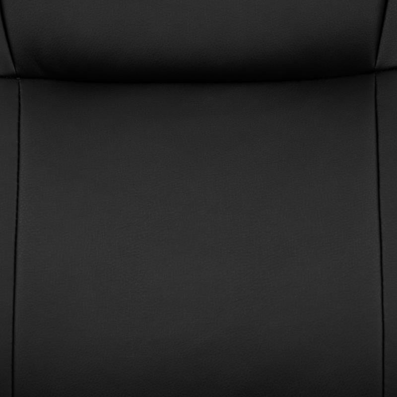 FLASH Coffman Mid Back Black Leather Office Chair with Adjustable Arms - BIFMA Certified Ergonomic Task Chair for Home & Office Workspace