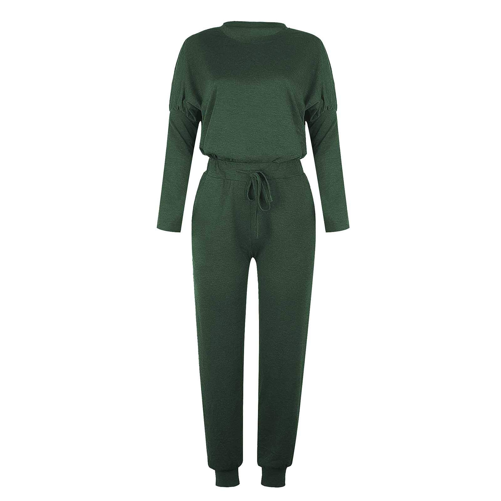 Women's 2-Piece Lounge Set - Soft Sweatshirt & Jogger Pajama Set | Trendy Fall Fashion 2024 | Matching Tracksuit for Travel, Home Relaxation & Casual Outfits
