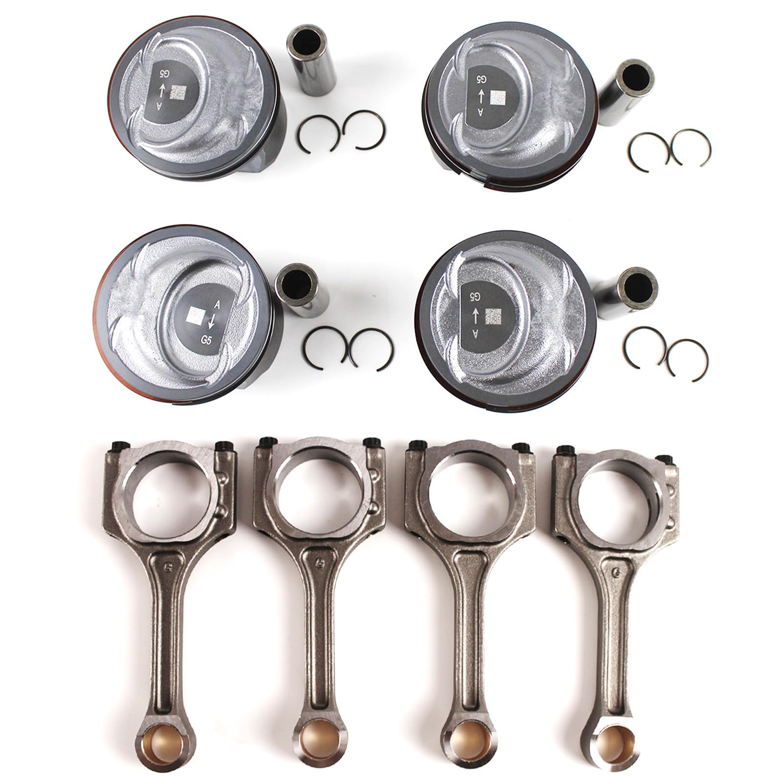 High-Quality Piston & Connecting Rod Kit 23040-2G500 23410-2G500 23510-2G540 - Compatible with 2011-2013 Hyundai Sonata 2.4L, Kia Sorento & Optima 2.4L Engine - Aftermarket Performance Parts for Engine Rebuild & Repair