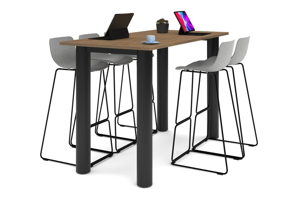 Quadro Cylinder Legs Counter Table - 1800L x 800W - Modern Kitchen Island & Bar Table for Home & Restaurant Use