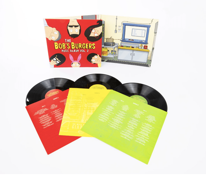 Bob's Burgers The Bob's Burgers Music Album Vol. 2 (3LP Vinyl Record) - Perfect for Fans, Collectors & Music Lovers - Great for Home Listening, Parties & Gifts