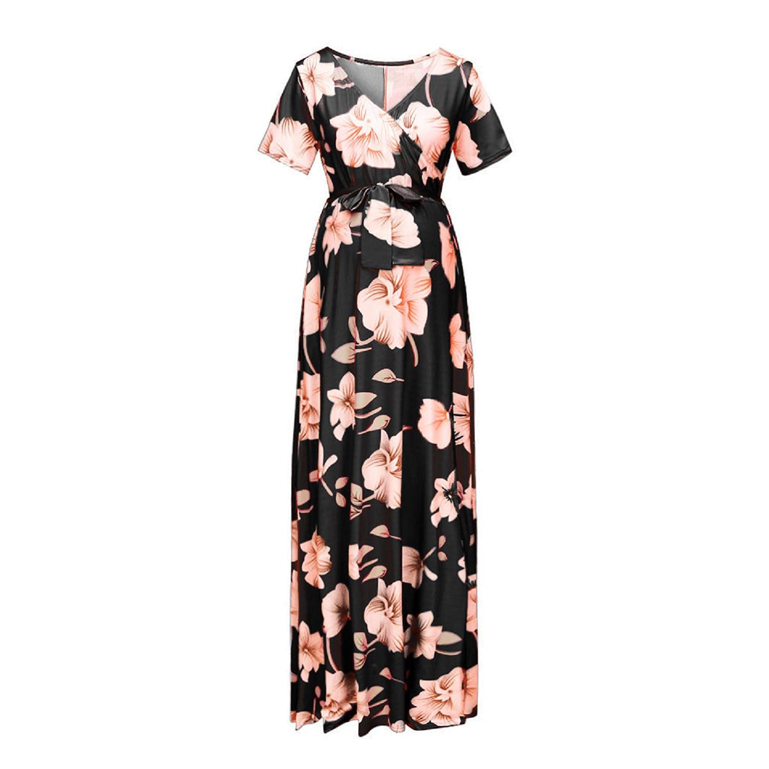 **Maternity Dress for Women - Plus Size Pregnancy Clothes with Ruched Design, Spring & Summer Casual Wear for Expecting Moms | Perfect for Baby Showers, Maternity Photos & Everyday Comfort**