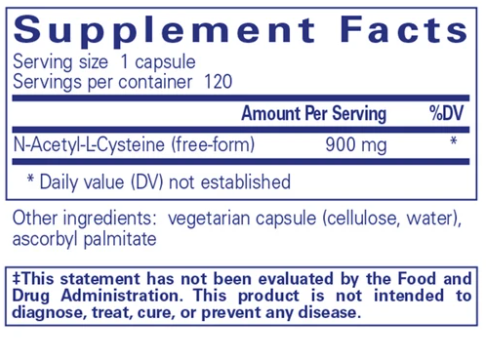 NAC 900mg 120 Capsules | N-Acetylcysteine Supplement for Liver Support, Immune Health & Detox | Daily Wellness & Antioxidant Boost