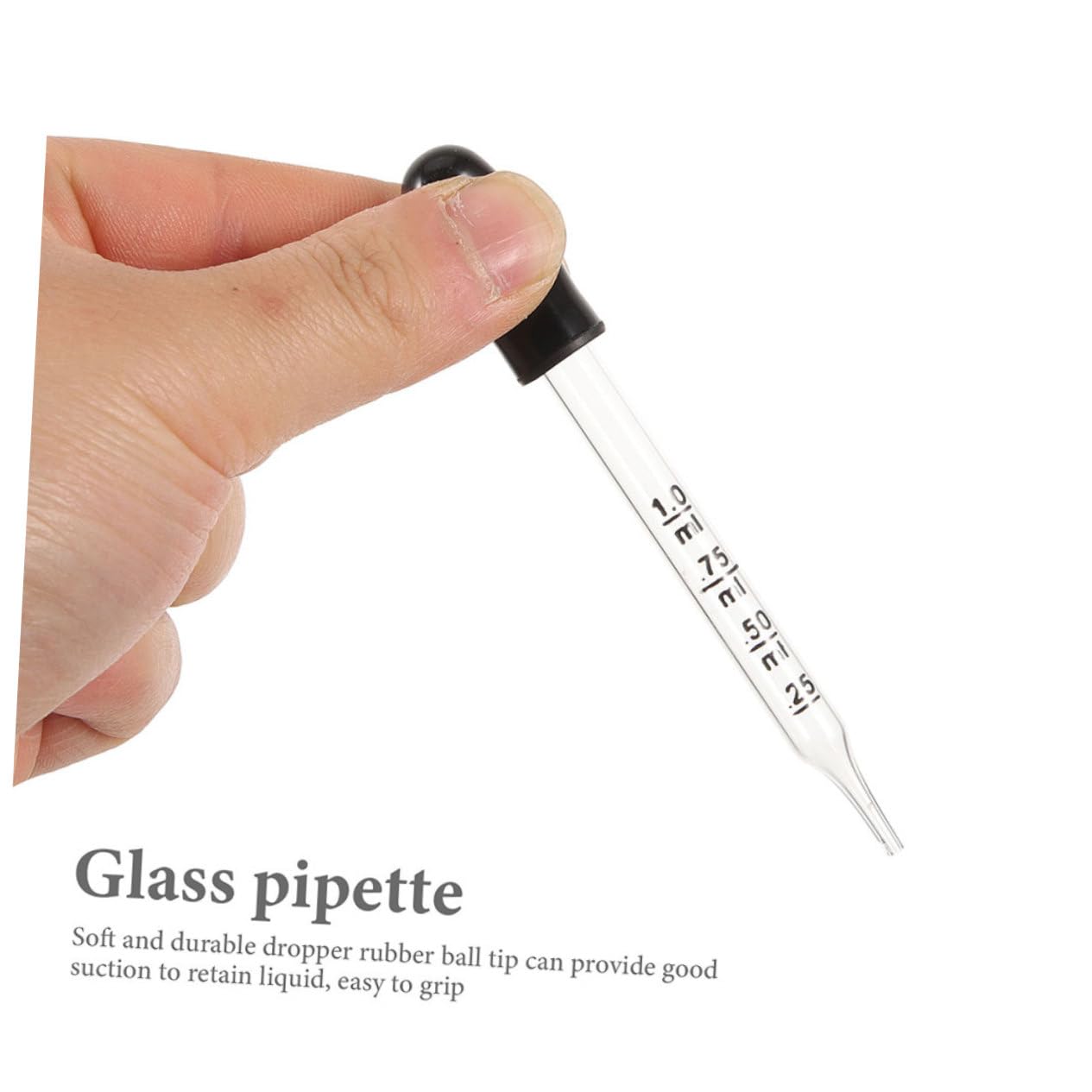 KICHOUSE Glass Scale Dropper Set - 20 Pack Straight Tip Droppers for Essential Oils, Perfume Making, Lab Experiments & DIY Projects - Precise Liquid Measurement for Home, Science & Craft Use