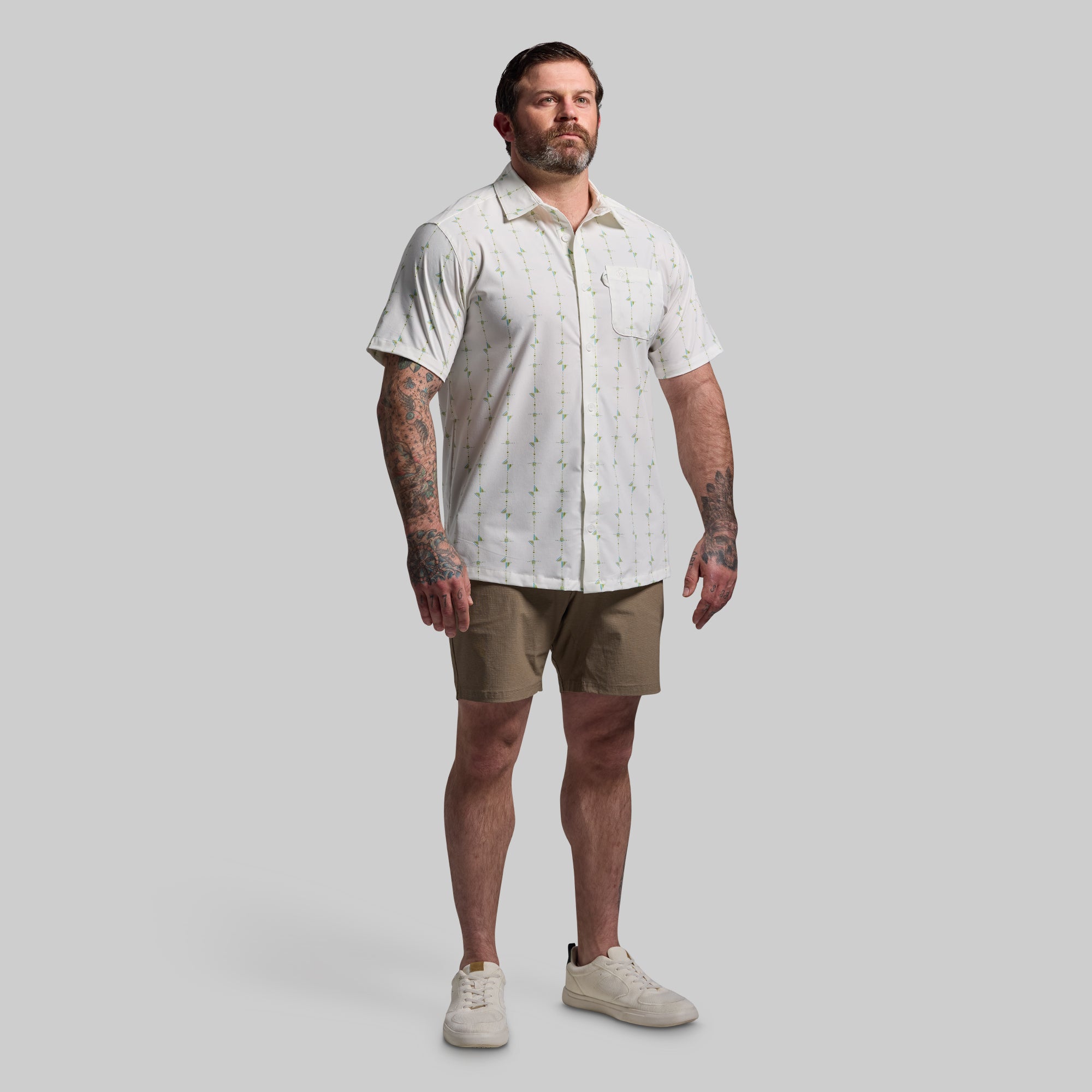 Voyager Button Up 2.0 Arcade Shirt - Stylish Casual Button Down Shirt for Men | Perfect for Gaming, Office Wear & Everyday Outfits