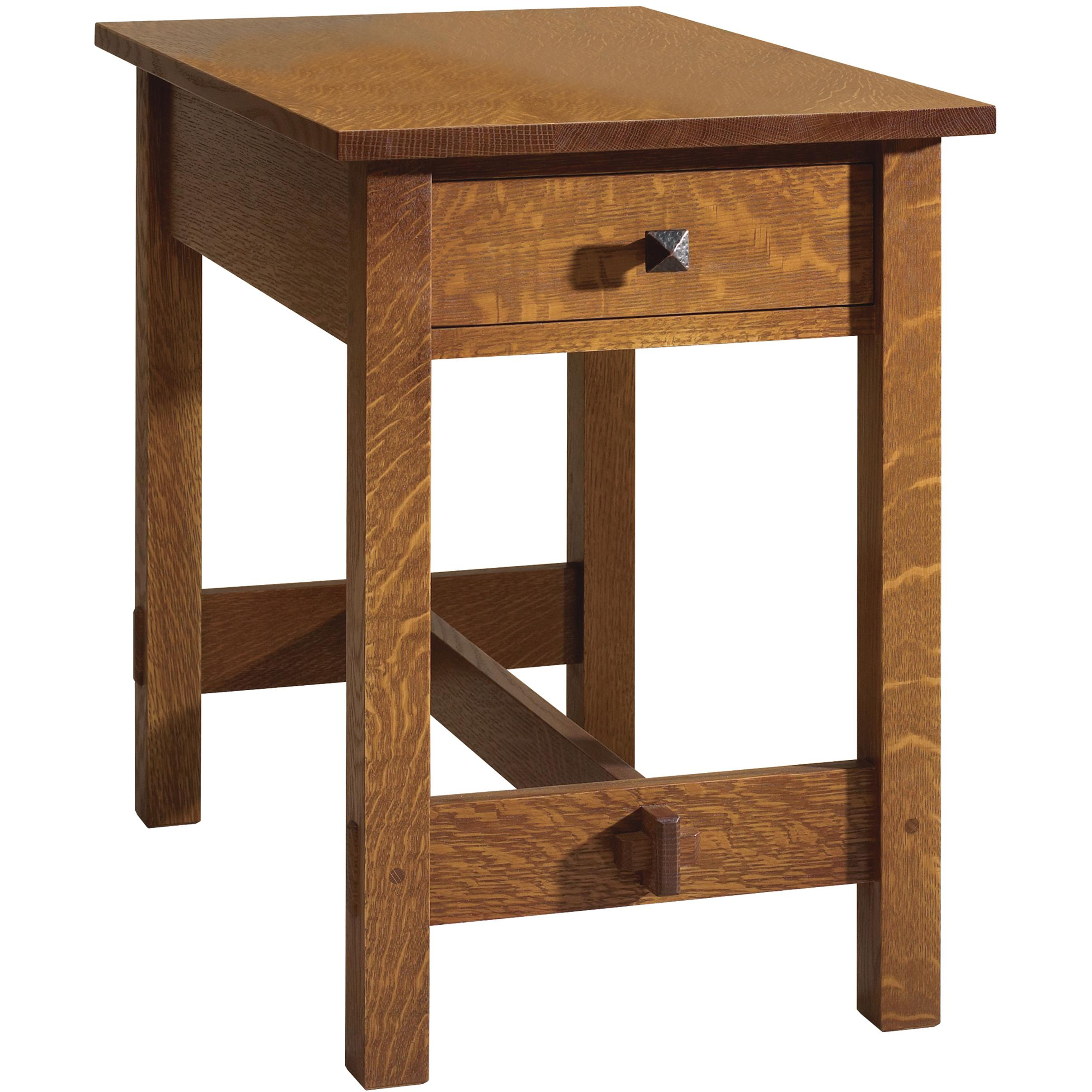 Modern Morris End Table with Drawer - Small Nightstand for Bedroom, Living Room & Office - Compact Side Table with Storage Shelf