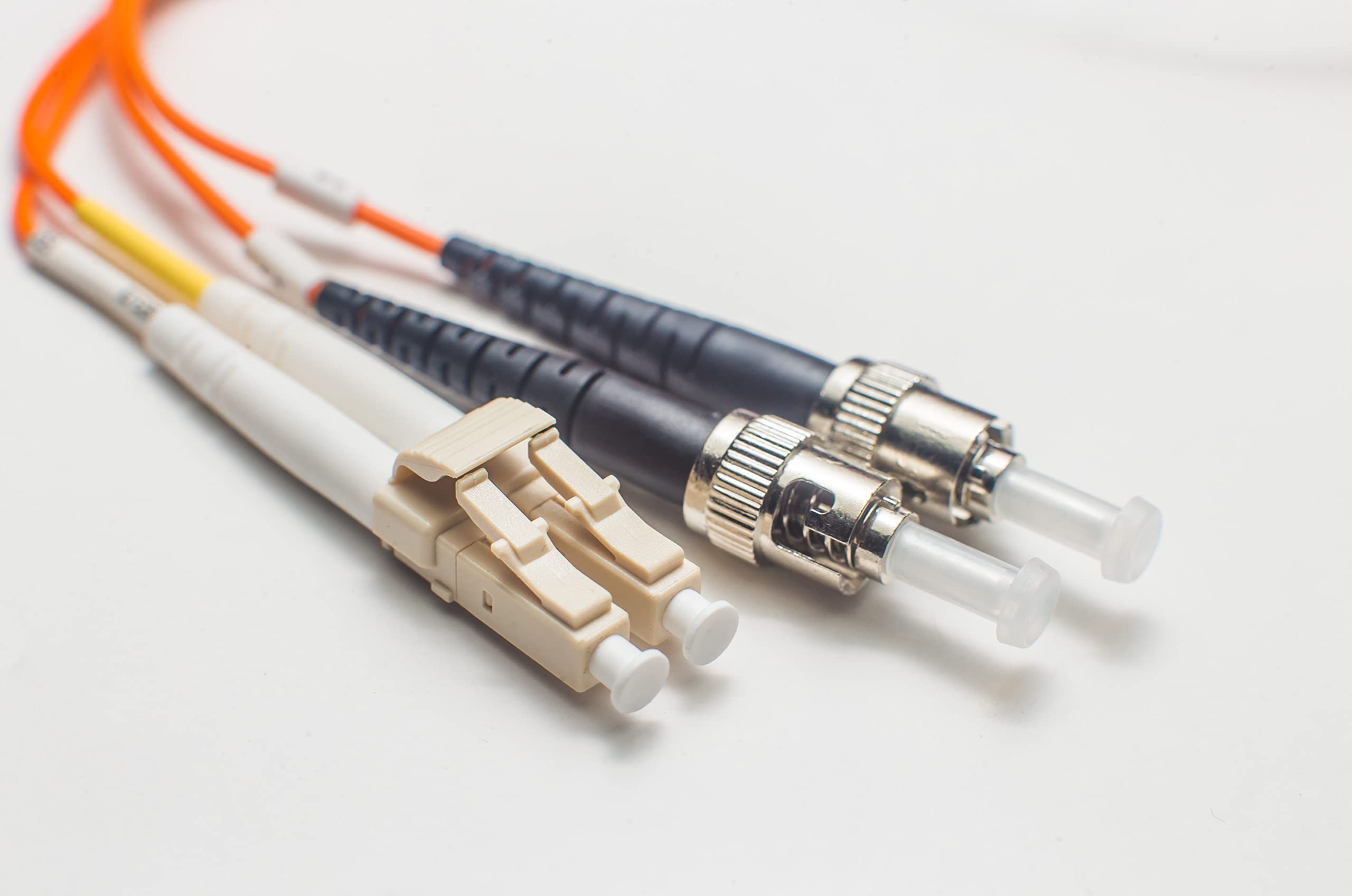 FCD 100M OM1 LC to ST Fiber Optic Cable - 1G Plenum Duplex 62.5/125 Multimode Jumper 100 Meter (328ft) | Made in USA | Compatible with 1G/10G SFP, 1GBase | Ideal for Data Centers, Server Rooms & High-Speed Networking