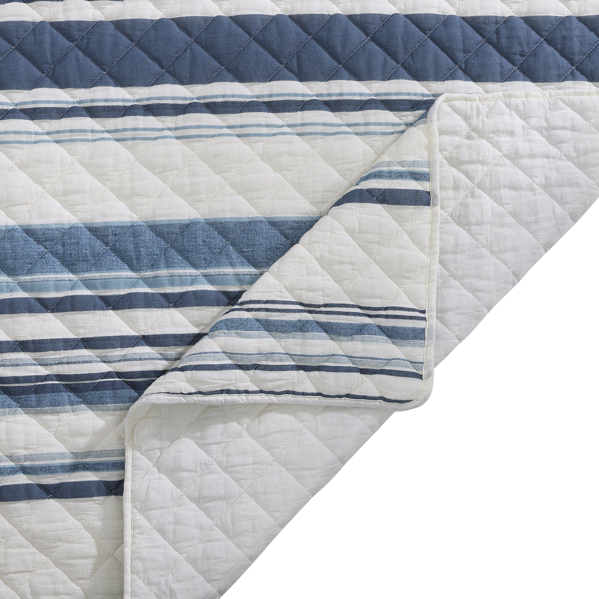 Mystic Stripe Cotton Gauze Quilt Set - Soft Breathable Bedding for Summer - Perfect for Guest Rooms, Vacation Homes & Cozy Bedroom Decor