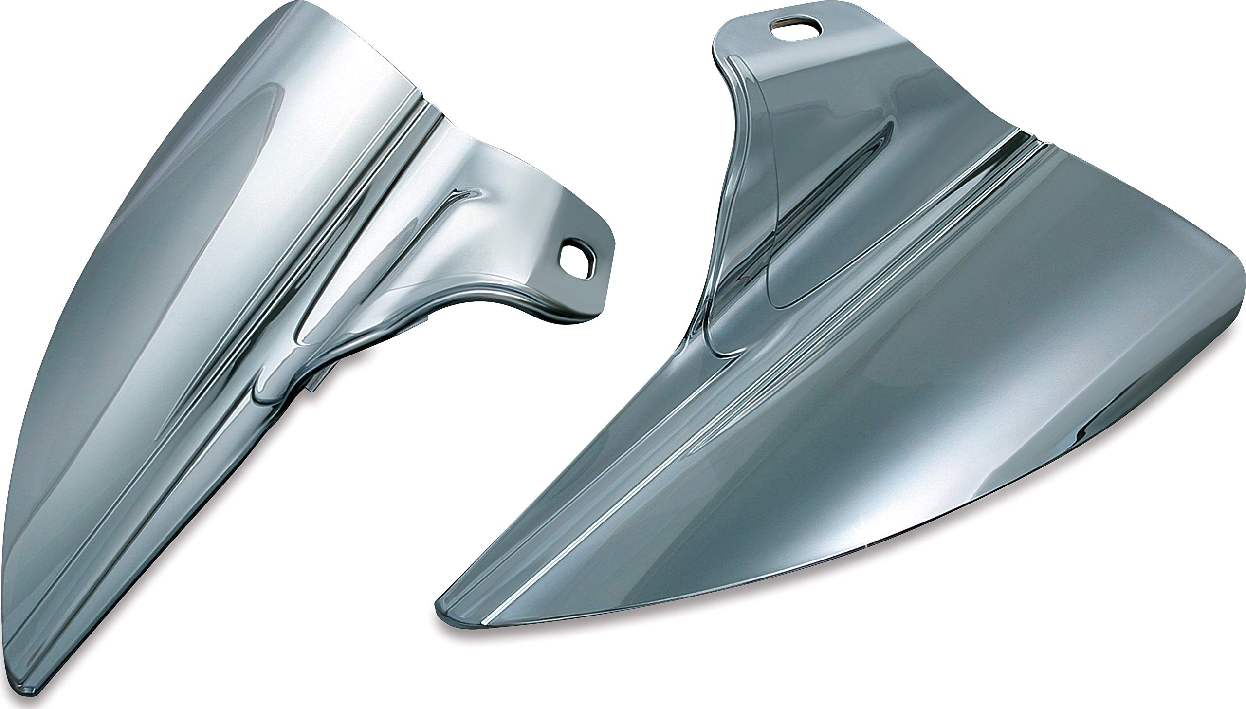 Kuryakyn 1316 Motorcycle Heat Deflector Saddle Shields for 2009-2019 Harley-Davidson Touring Bikes - Reflective Smoke (1 Pair) - Protect Legs from Exhaust Heat on Long Rides