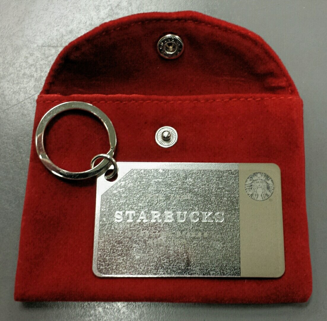 Starbucks 2014 Holiday Sterling Silver .925 Mini Gift Card Keychain - Perfect for Coffee Lovers, Collectors & Holiday Gifts