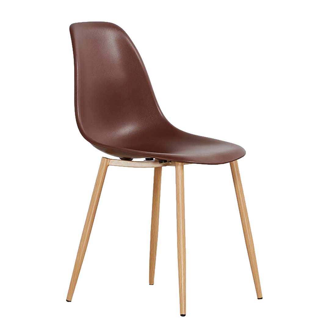 Mid-Century Modern Dining Chair - Ergonomic PP Plastic Seat with Sturdy Metal Legs, Comfort Curve Design for Living Room, Cafe, Lounge, Study, Dining & Pub | Perfect for Home, Office & Commercial Spaces