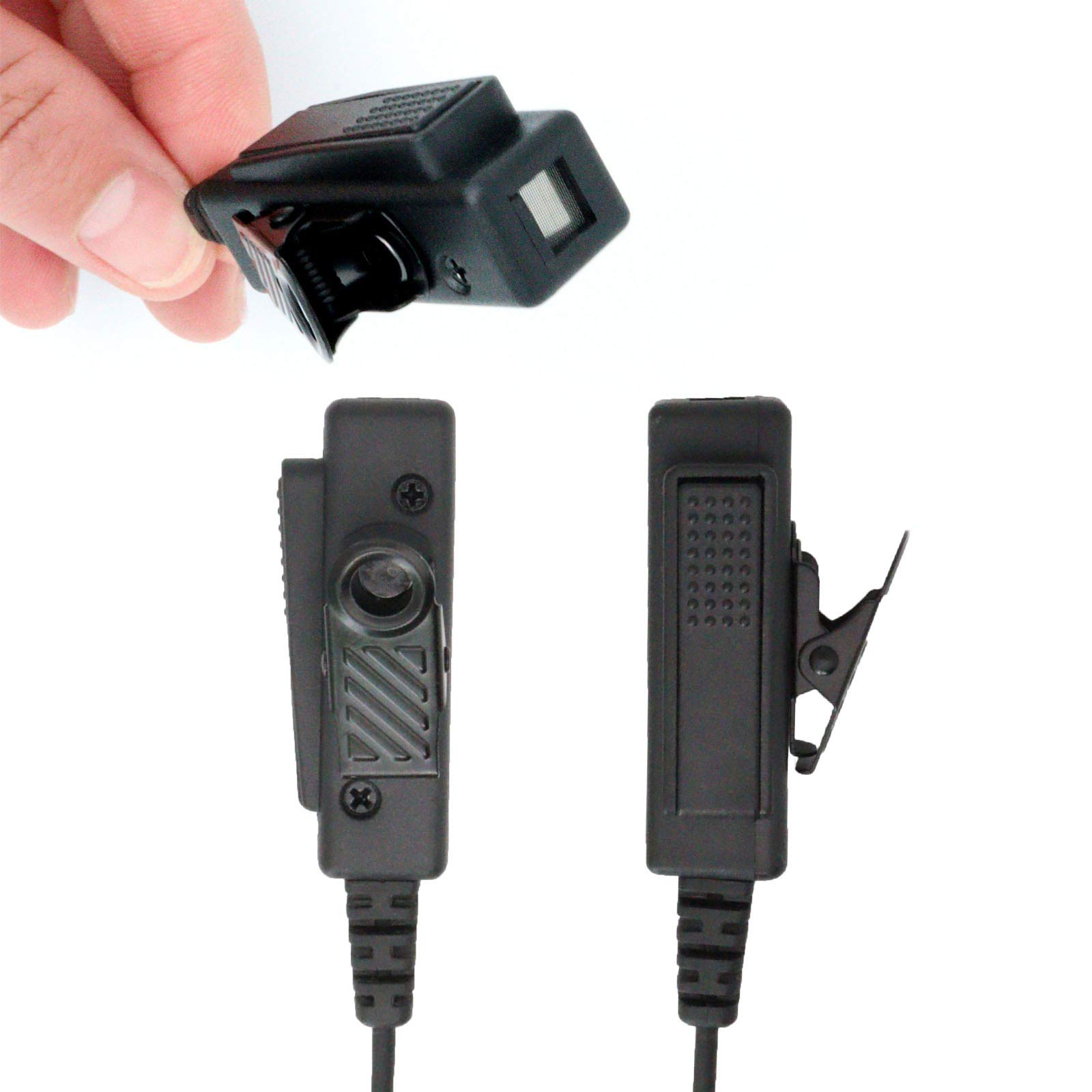 Motorola XPR 7550e Earpiece - Compatible with XPR6350, XPR6550, XPR7550, APX 4000, 6000, 7000 Walkie Talkies - Two Way Radio Headset with Mic & PTT Button - Ideal for Security, Construction & Event Communication