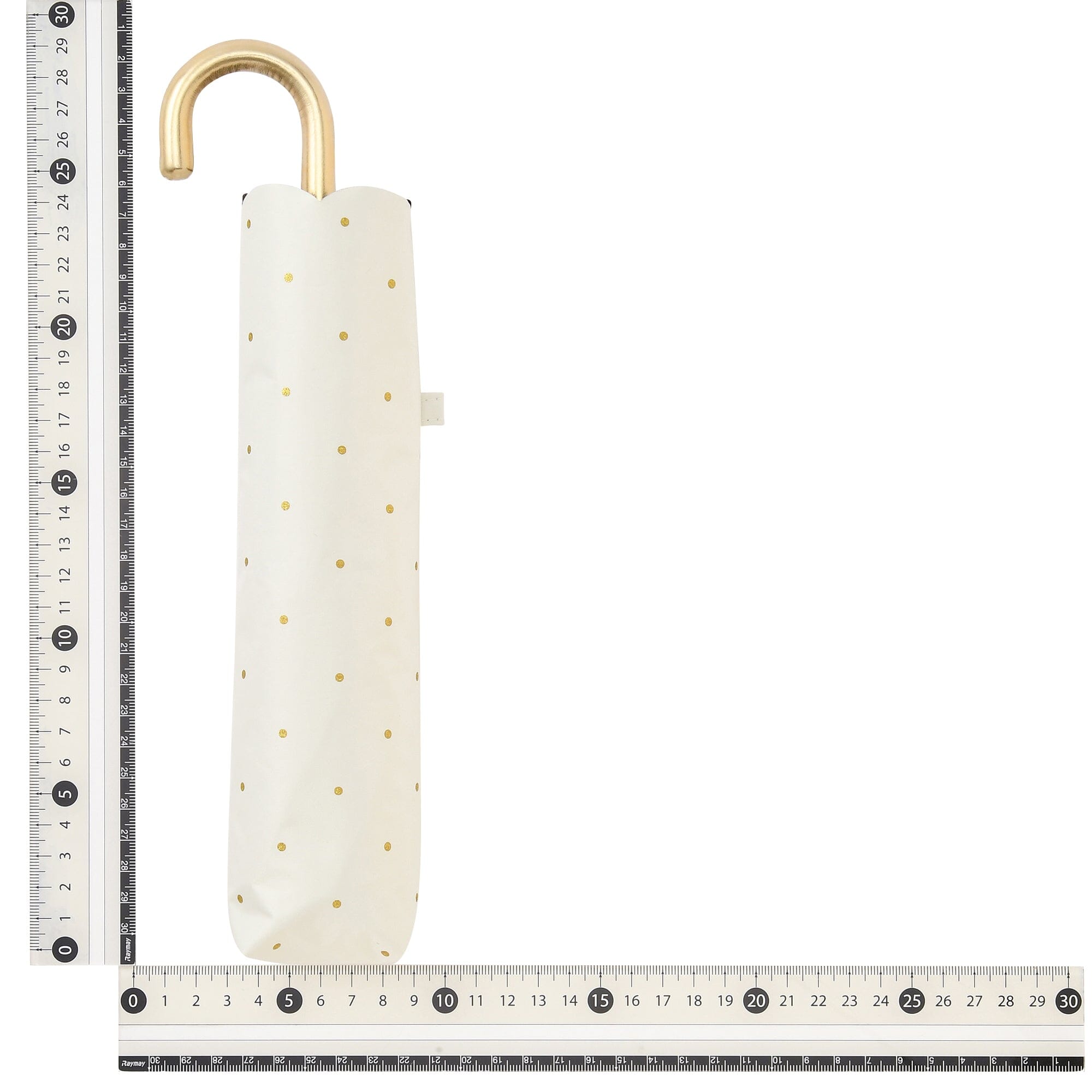 Dot Glitter Heat Cut Folding Umbrella 50cm White - Compact UV Protection & Waterproof for Women & Men - Perfect for Sunny Days, Rainy Weather, Beach, Travel & Outdoor Activities