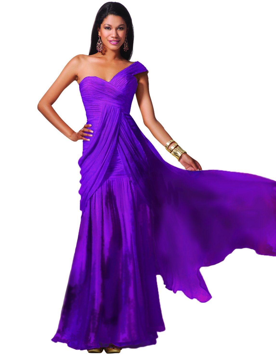 Clarisse Elegant One Shoulder Dress for Women - Stylish Party & Evening Gown - Perfect for Cocktail Parties, Weddings & Special Occasions