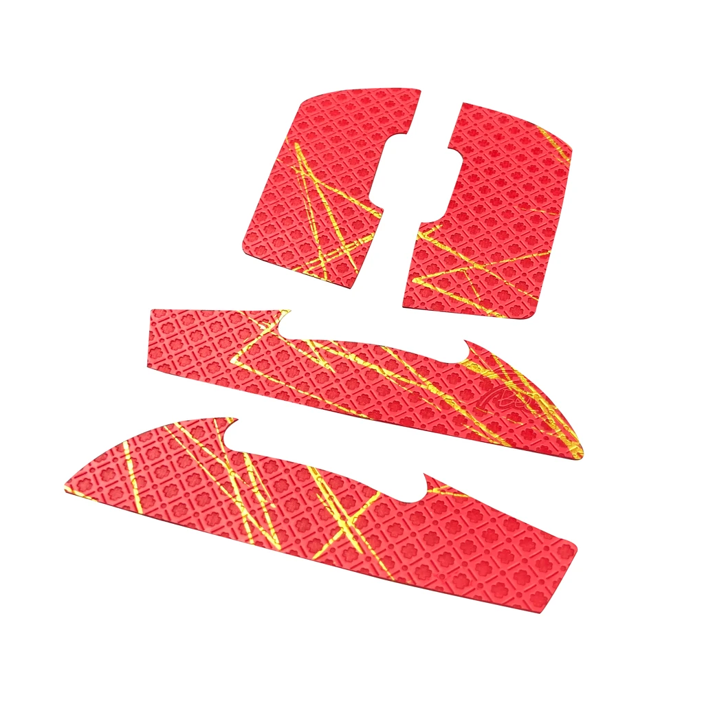 BT.L Gaming Mouse Grip for Logitech G Pro Wireless (GPW) - Red & Gold Non-Slip Side Grips for FPS, MOBA, and Esports Gaming