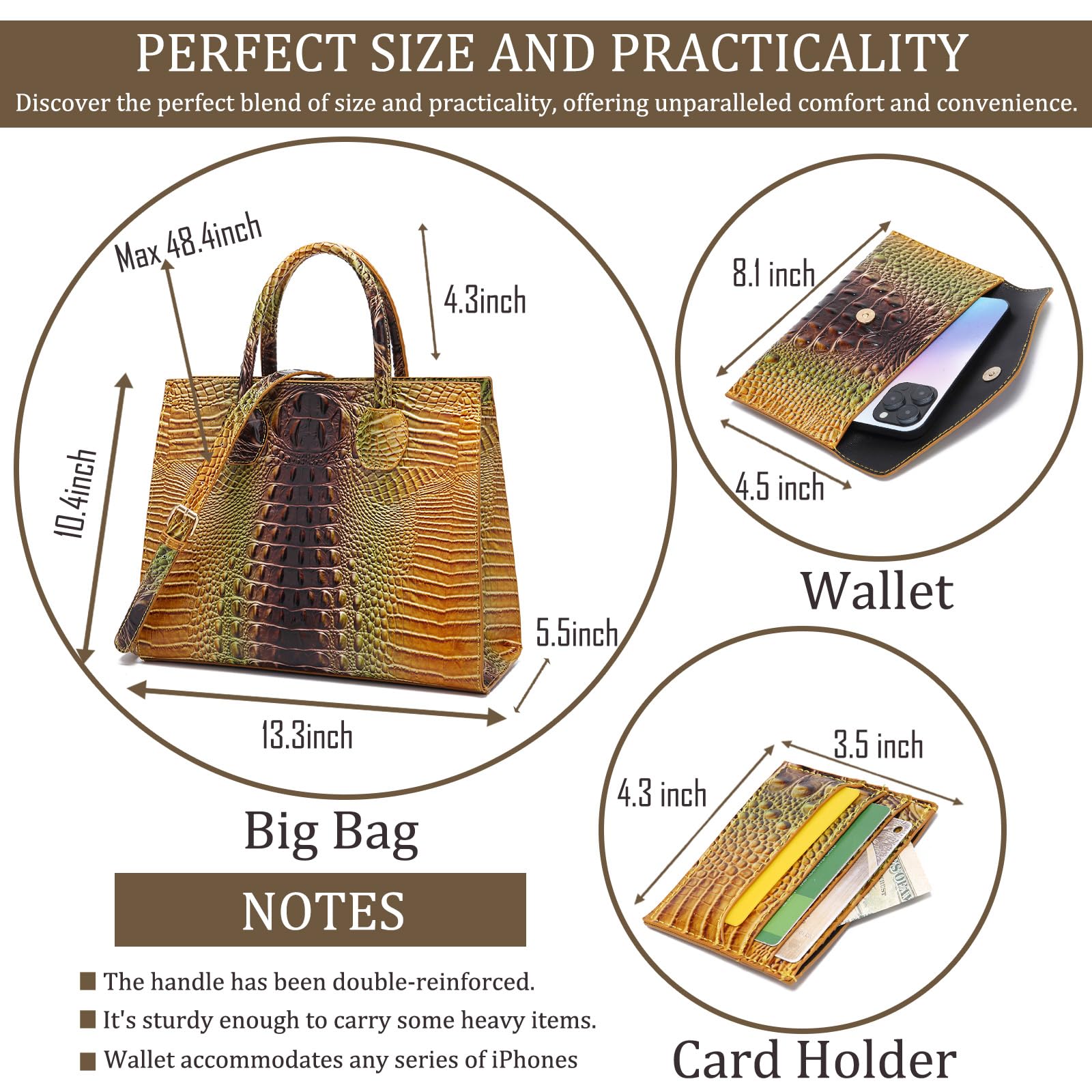 Stylish Women's Crocodile Print Top Handle Crossbody Bag - Fashionable Shoulder Satchel for Work, Travel & Everyday Use