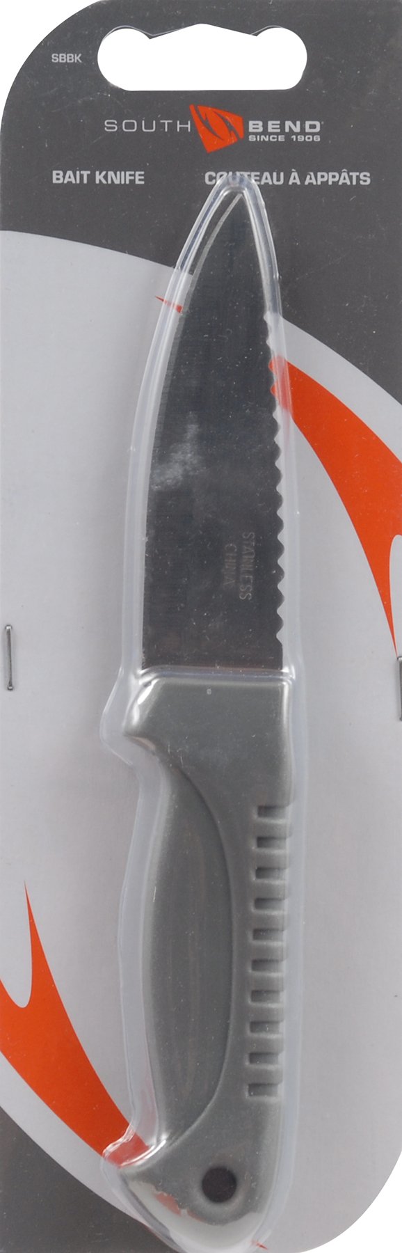 SOUTH BEND SBBK Bait Knife - Sharp Fishing Fillet Knife for Cutting Bait, Cleaning Fish - Perfect for Anglers, Kayak Fishing & Camping Trips
