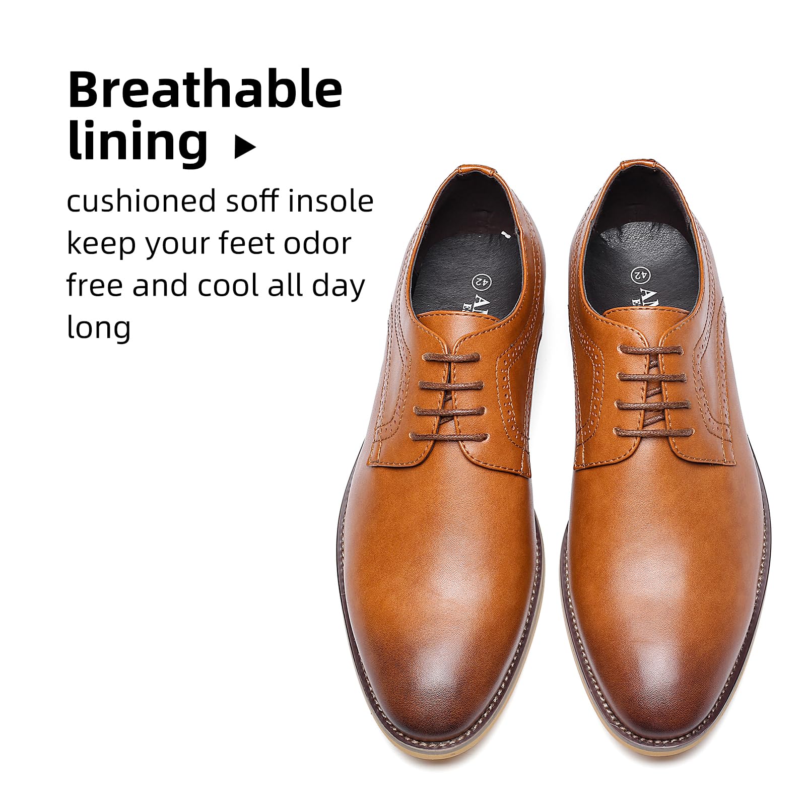 Men's Classic Oxford Dress Shoes - Formal Business Lace Up Derby Shoes for Men | Italian Style Modern Design | Perfect for Office, Weddings & Special Occasions