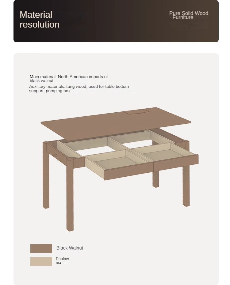 Premium Black Walnut, Ash & Oak Solid Wood Modern Writing Desk - Home Office Furniture for Work & Study | Ergonomic Design for Comfort & Productivity