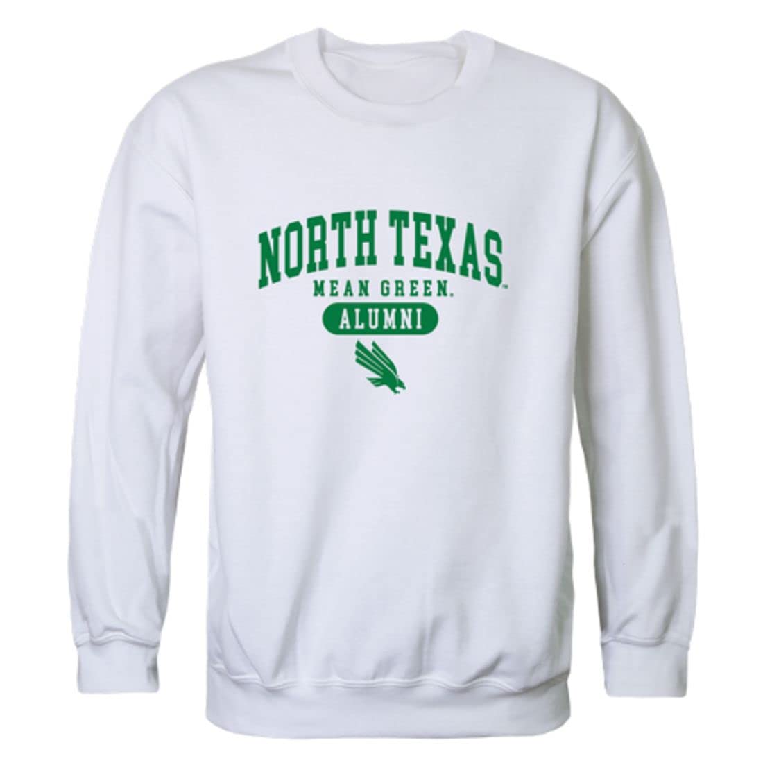 UNT Mean Green Alumni Fleece Crewneck Pullover Sweatshirt - Heather Charcoal - University of North Texas Apparel for School Spirit & Game Day Outfits
