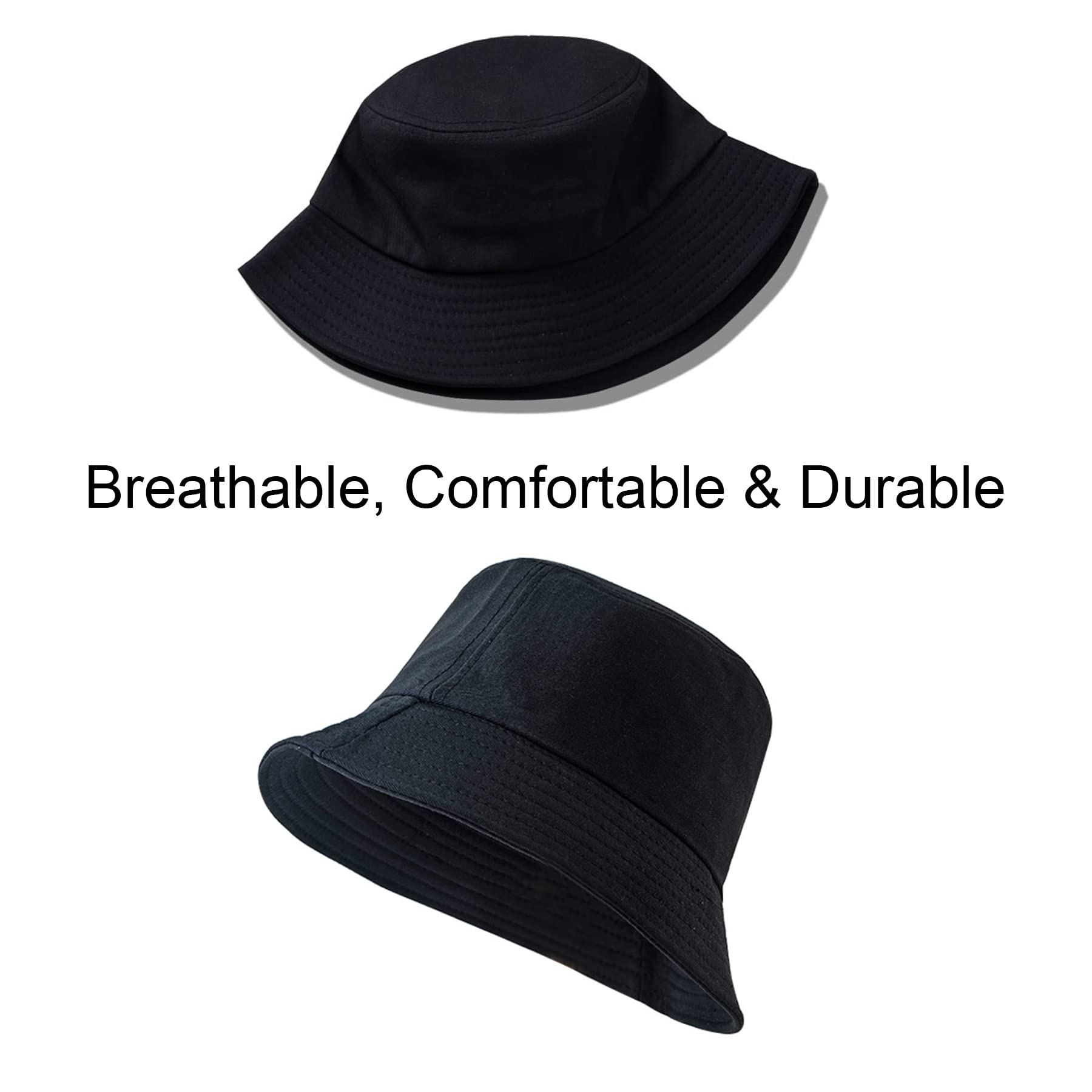 NPJY Cotton Bucket Hat for Women & Men - Breathable Summer Sun Hat for Beach, Fishing, Outdoor & Travel | UV Protection & Adjustable Fit