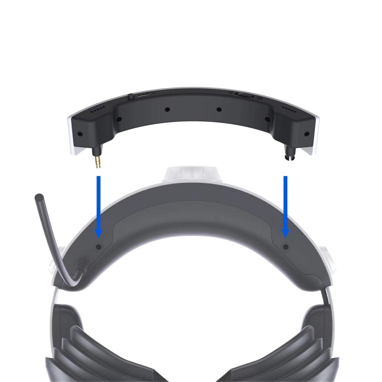 VR Headphones Headset with Portable Speaker Amplifier - 3.5mm Audio Interface & LED Indicator for PS VR2 | Perfect for Gaming, Movies & Virtual Reality Experiences
