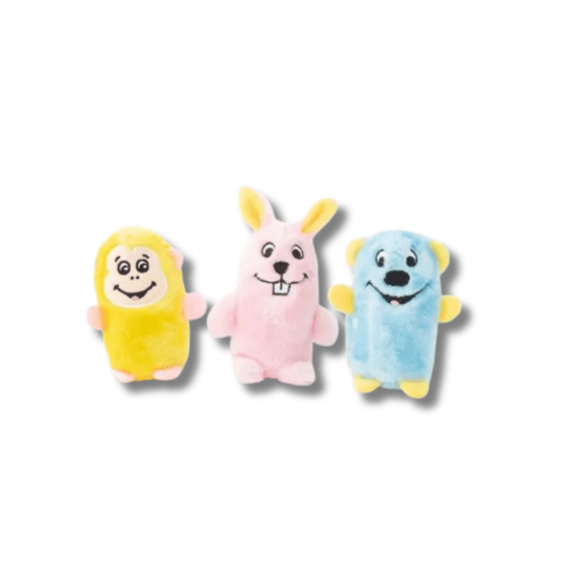 Squeakie Buddies Dog Chew Toys - Pack of 3 (Bear, Bunny, Monkey) - Durable Interactive Pet Toys for Small & Medium Dogs - Perfect for Playtime, Training & Teething Relief
