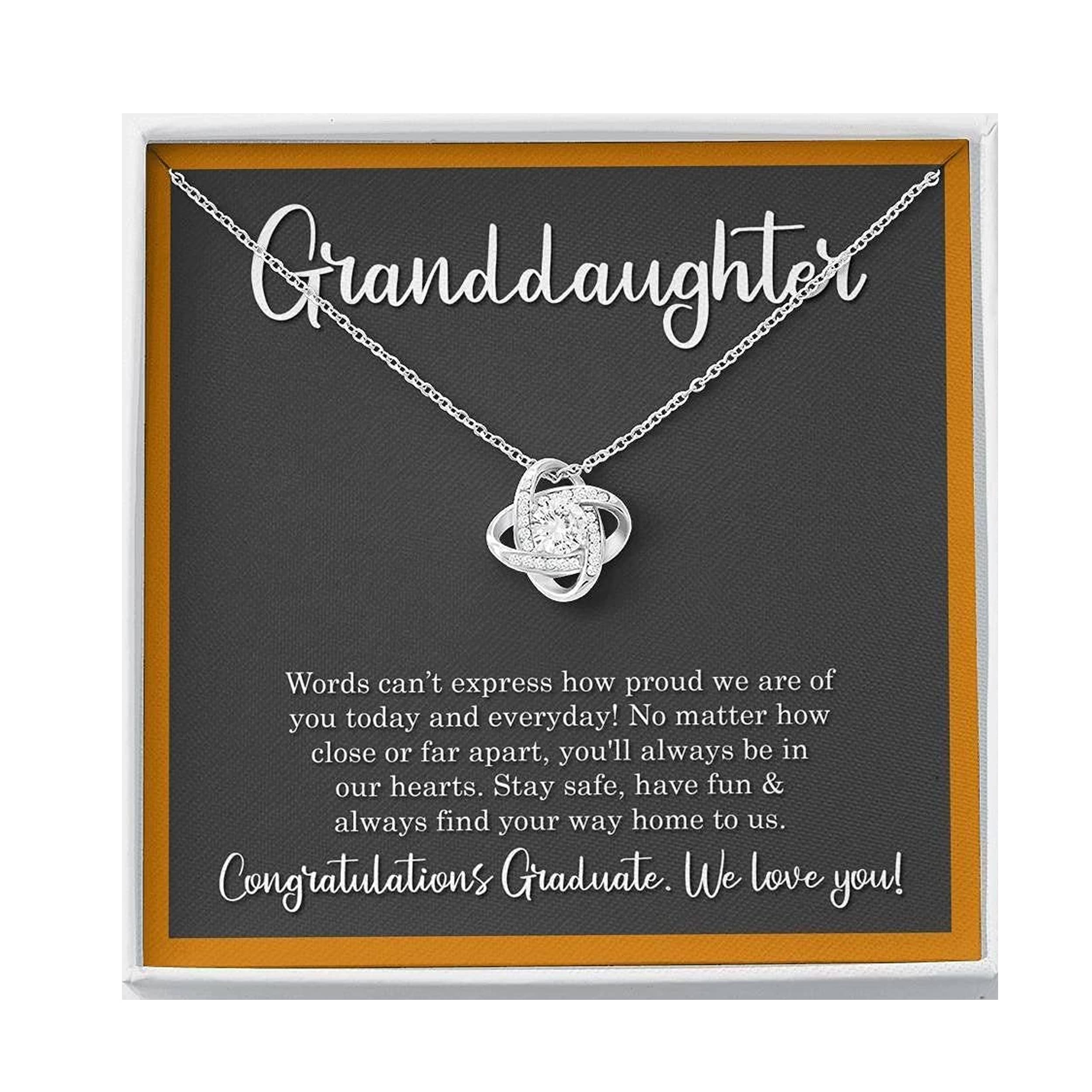 Class of 2022 Graduation Necklace - Elegant Love Knot Pendant Jewelry for Granddaughter, Daughter | Perfect Gift for College Graduation, Valentine's Day, Birthday & Anniversary | Ideal for Special Occasions & Everyday Wear