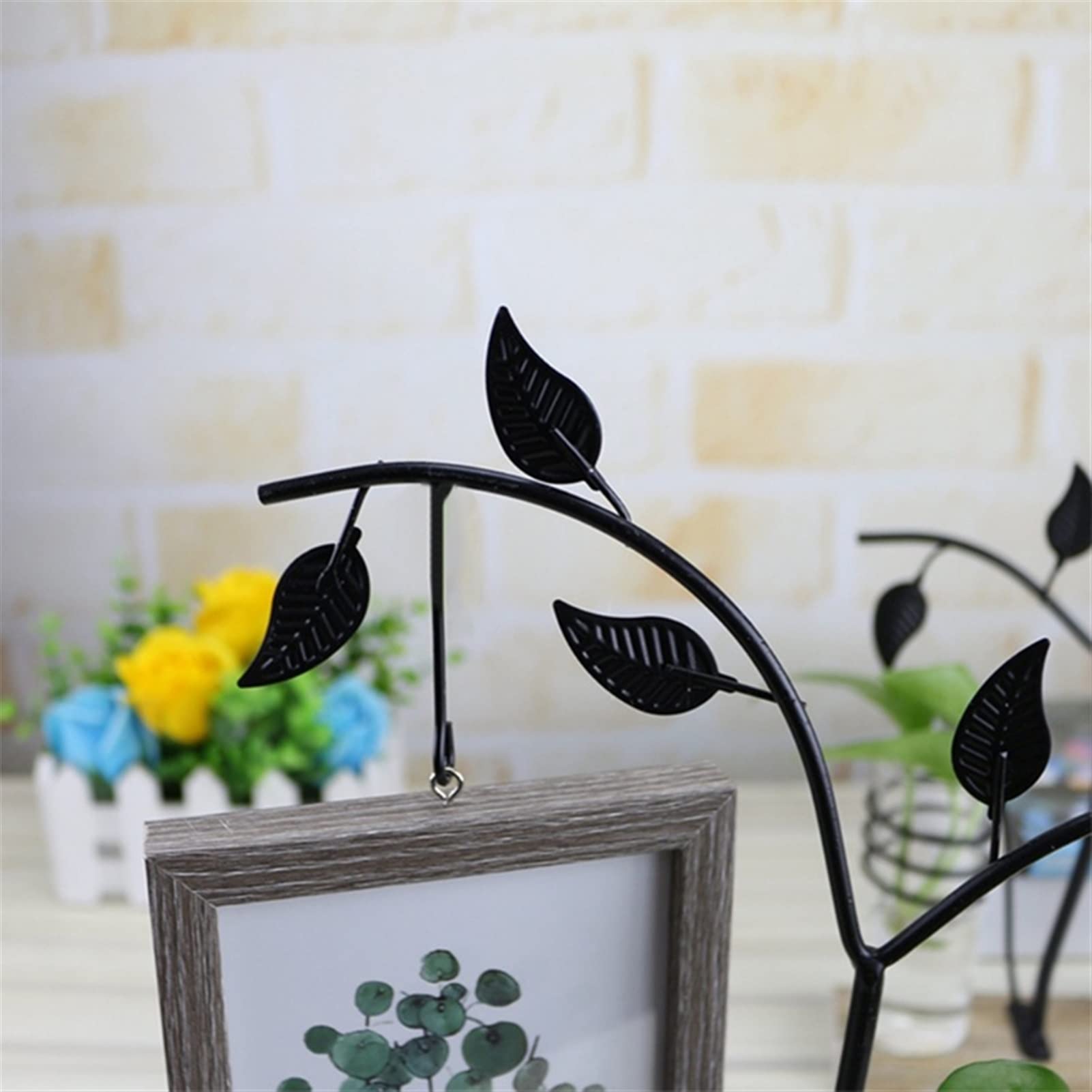 4x6 Vertical Metal Tree Desk Photo Frame with Glass - Elegant Home Decor for Family Pictures | Perfect for Office, Living Room & Bedroom Display