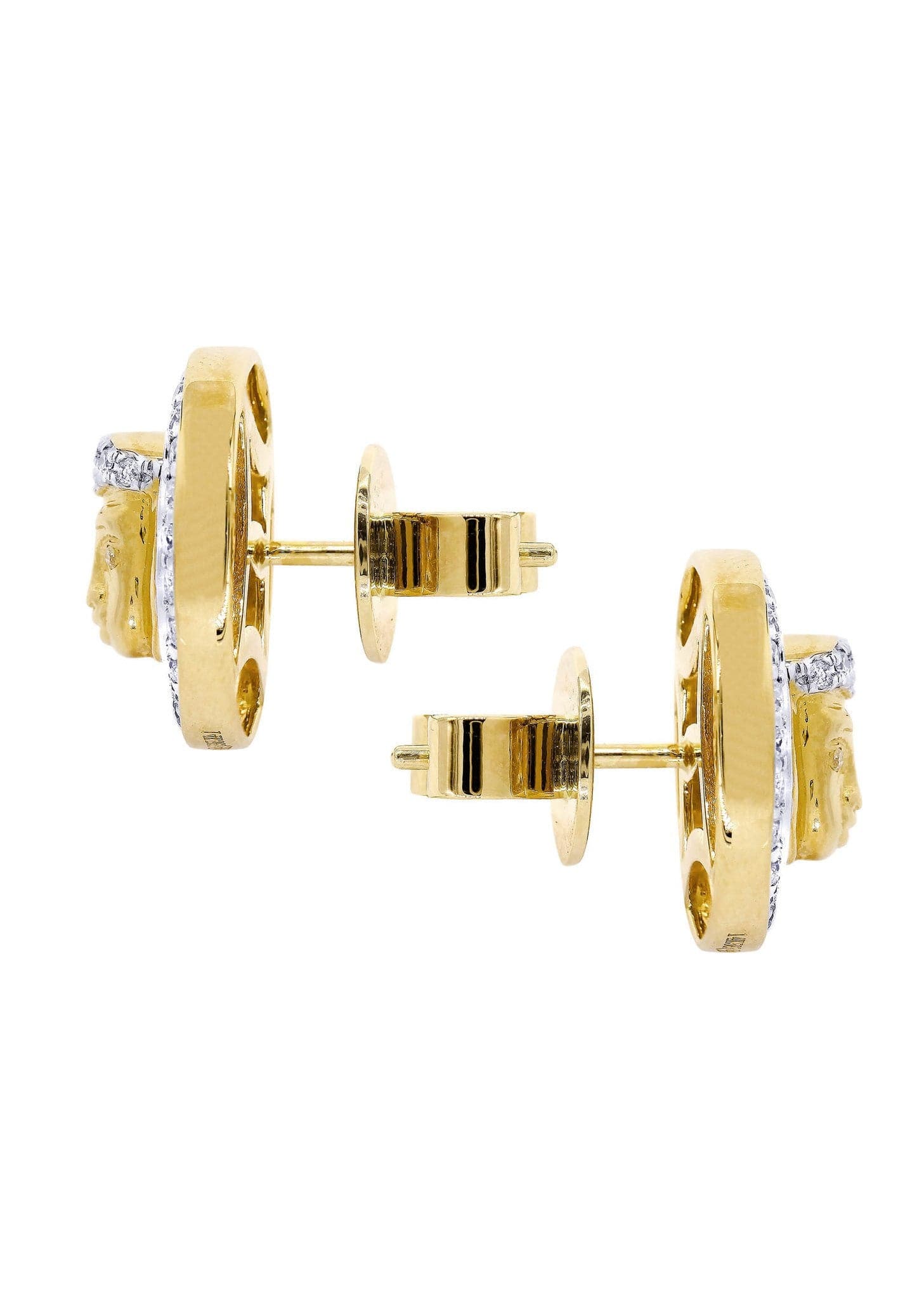 14K Yellow Gold Diamond Earrings for Men - 0.84 Carat Stud Earrings | Perfect for Gifts, Weddings & Special Occasions