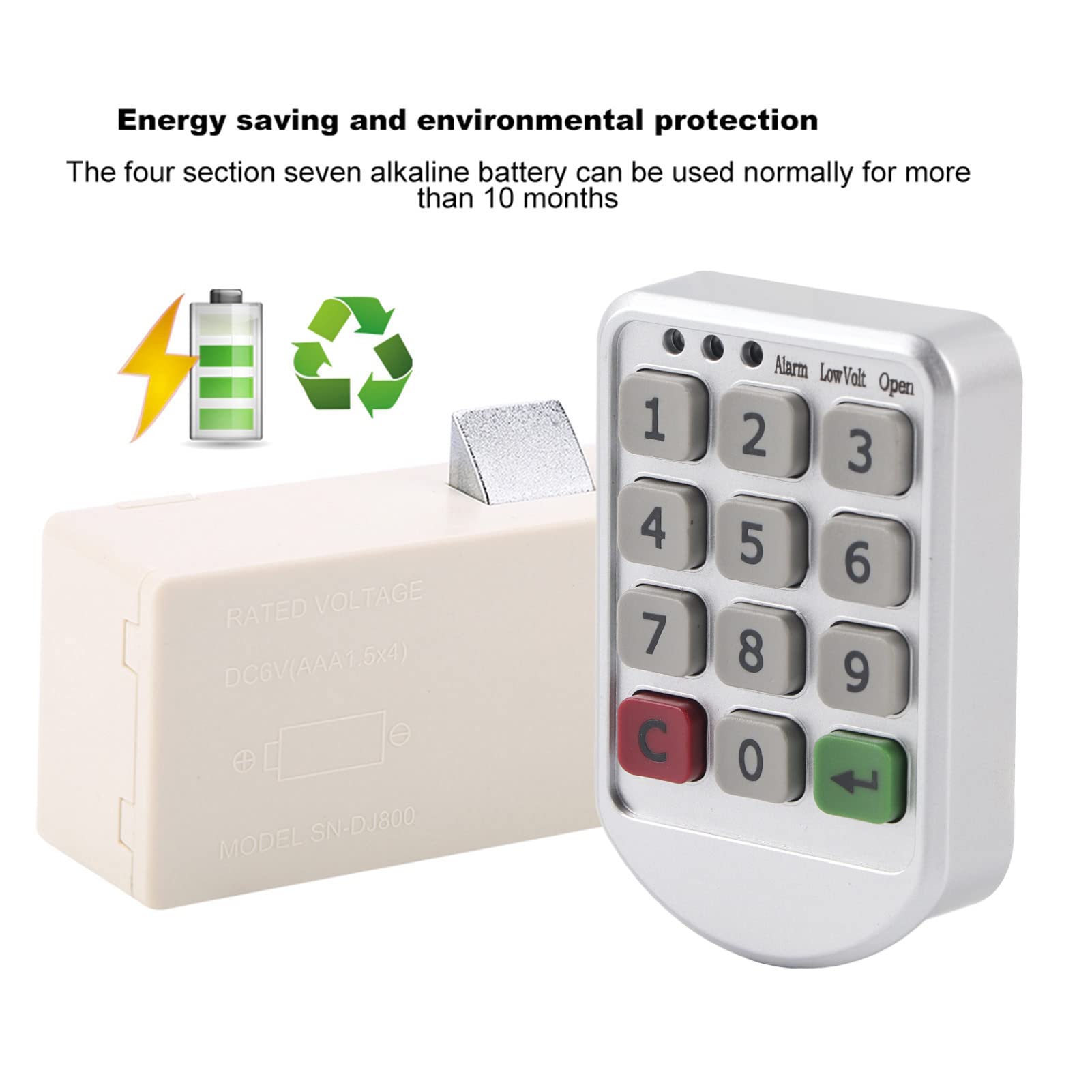 Electronic Cabinet Lock Kit - Digital Keypad Security Lock with Number Password for Closet, Cabinet & Pet Door | Home, Office & Storage Safety Solution