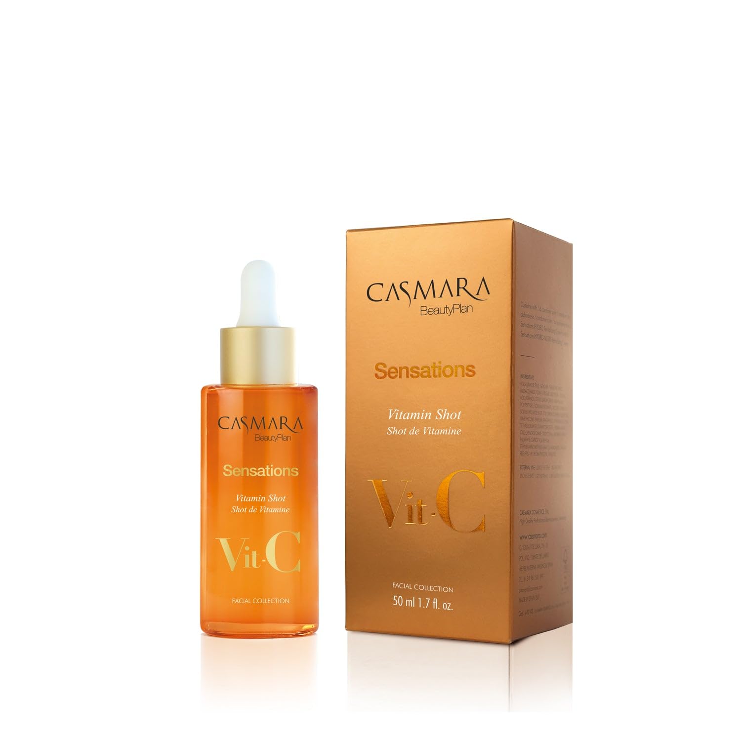 Sensations Vitamin Shot Serum - Brightening & Hydrating Face Serum with Vitamin C & E | Perfect for Morning Skincare Routine & Anti-Aging Treatment