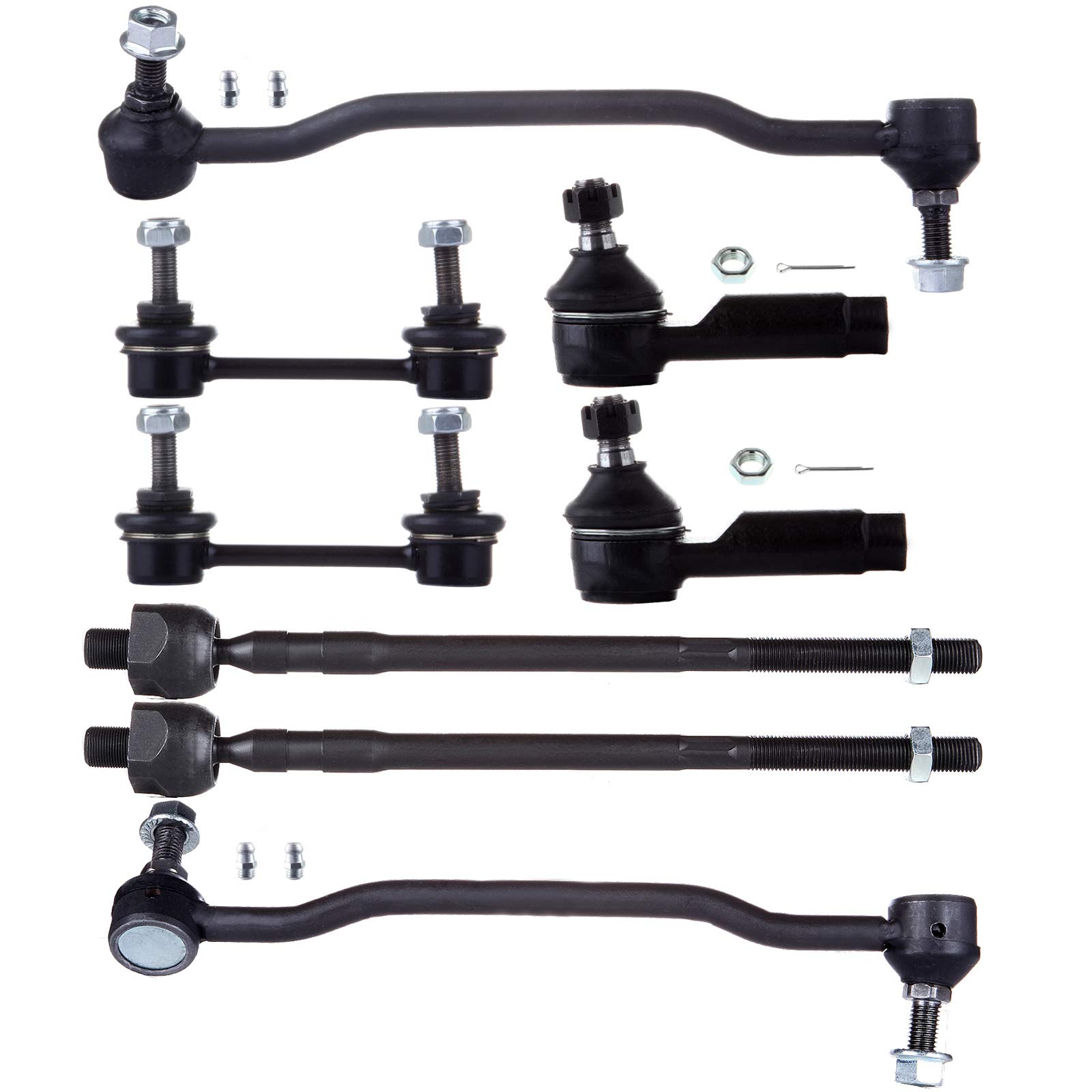 LSAILON 8pcs Tie Rod & Sway Bar Link Kit for Nissan Altima/Maxima - Durable Suspension Parts for Smooth Driving