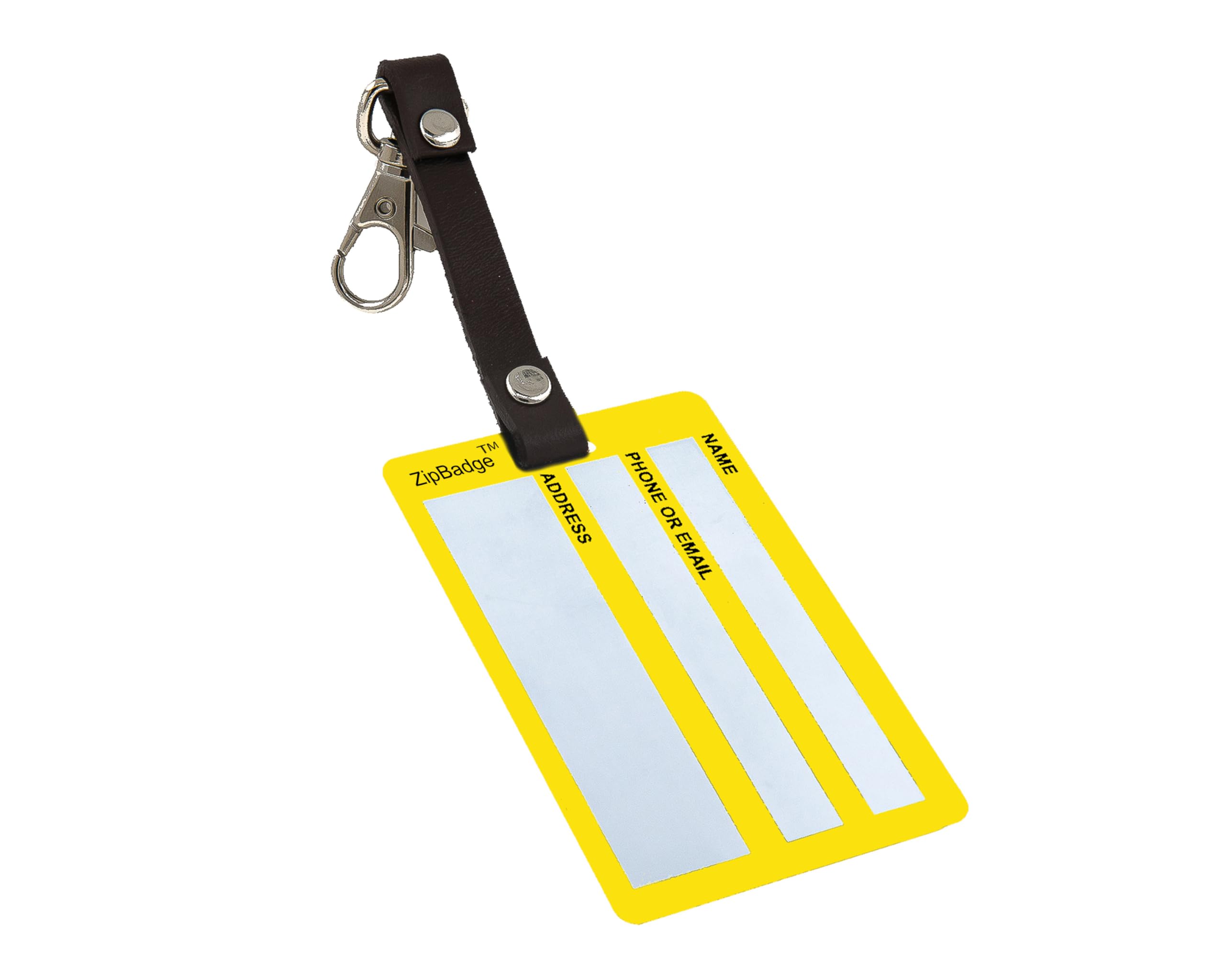 Unique Leather Luggage Tag with Adjustable Strap - Easy to Attach to Suitcases, Backpacks & Travel Bags | Perfect for Airports, Vacations & Business Trips