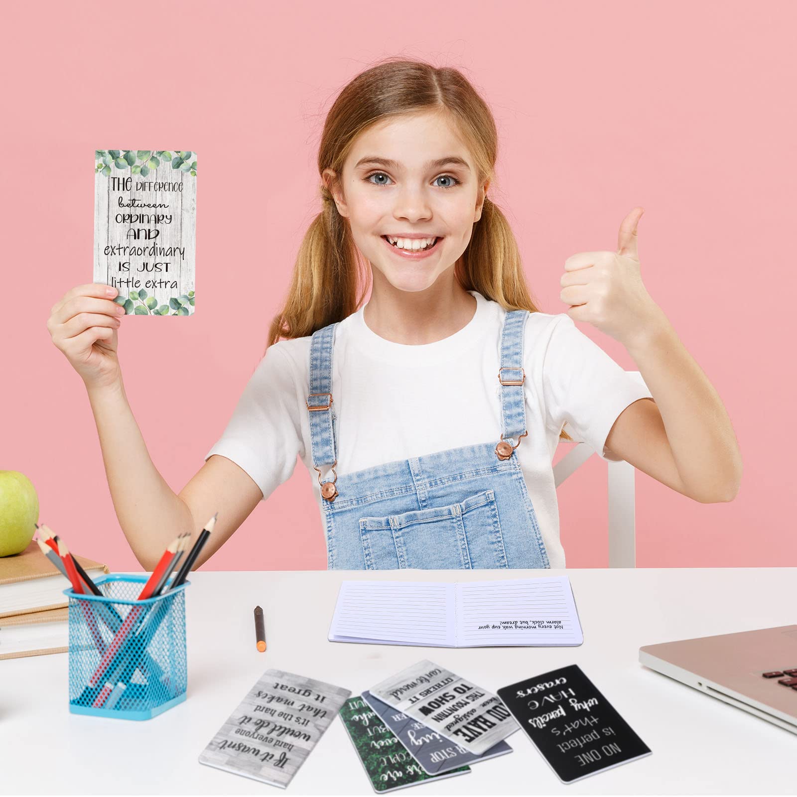 Outus 24-Pack Mini Motivational Notepads - Inspirational Pocket Notebooks for School, Office & Travel - 12 Vibrant Styles - Perfect for Daily Journaling, Goal Setting & Gift Giving
