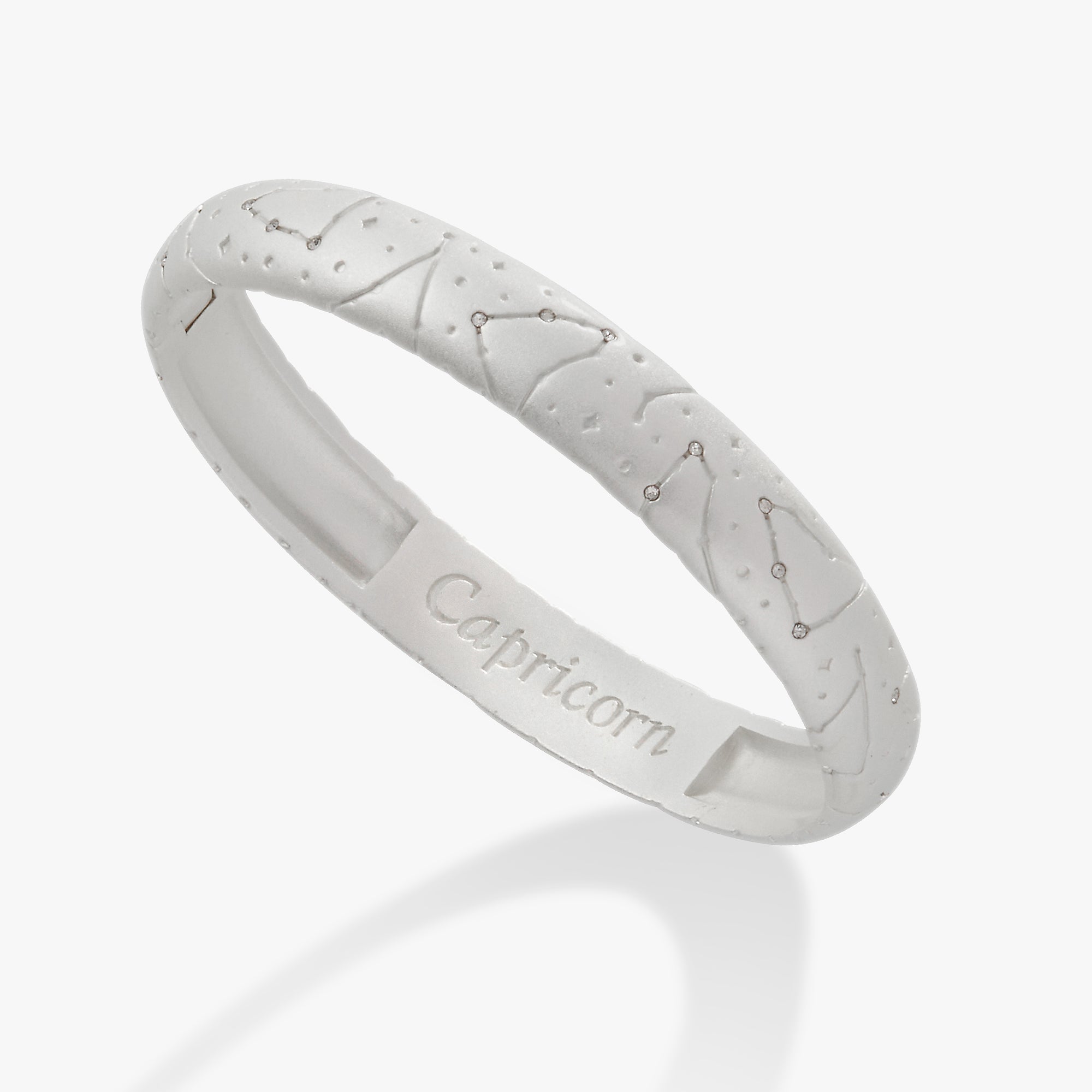 Stylish Capricorn Zodiac Sign Hinge Bangle Bracelet - Perfect for Birthdays, Gifts & Astrology Jewelry Lovers