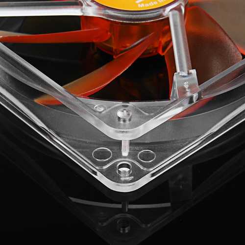 Akasa AK-183 L2B 120mm x 120mm x 25mm 3-Pin PC Cooling Fan with Twin Ball Bearing - Quiet Amber LED Case Fan for Computer, Gaming PC, and Server Cooling