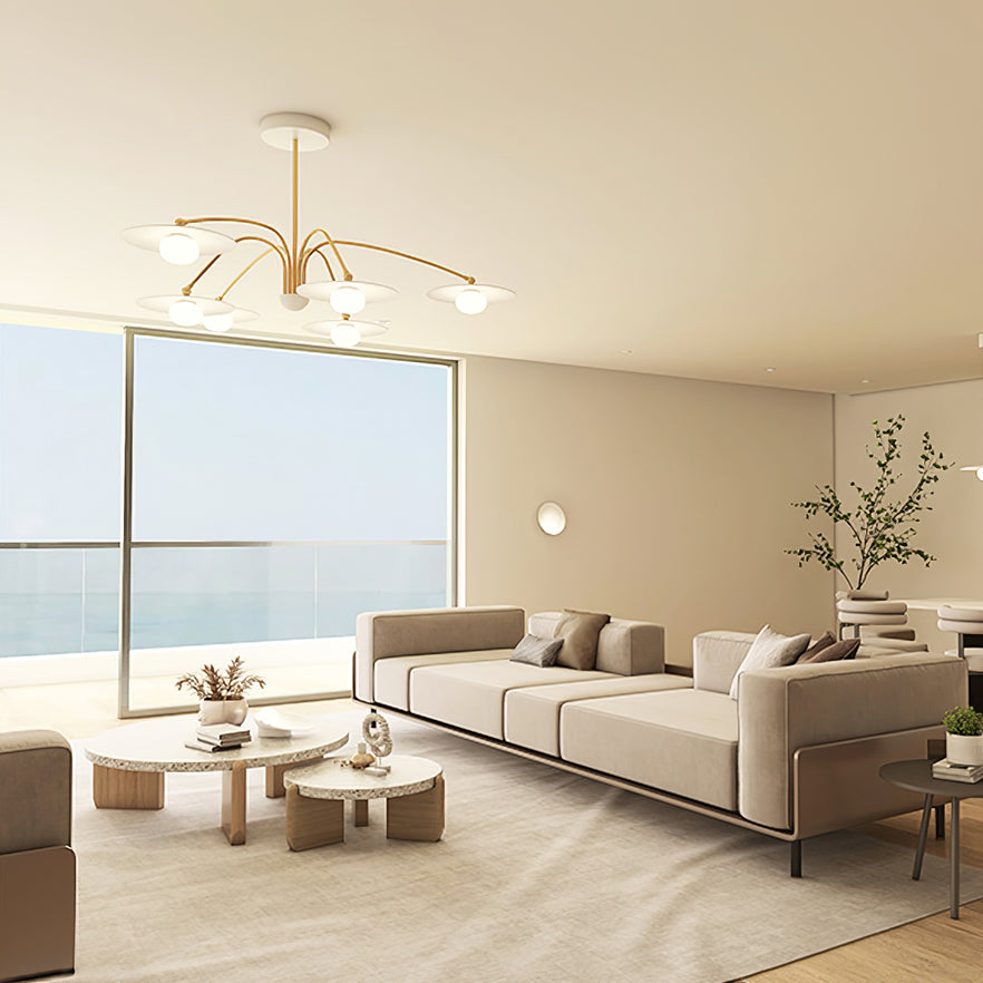 Elegant Champignon Chandelier - Modern Mushroom-Shaped Ceiling Light Fixture for Dining Room, Bedroom & Living Room Decor