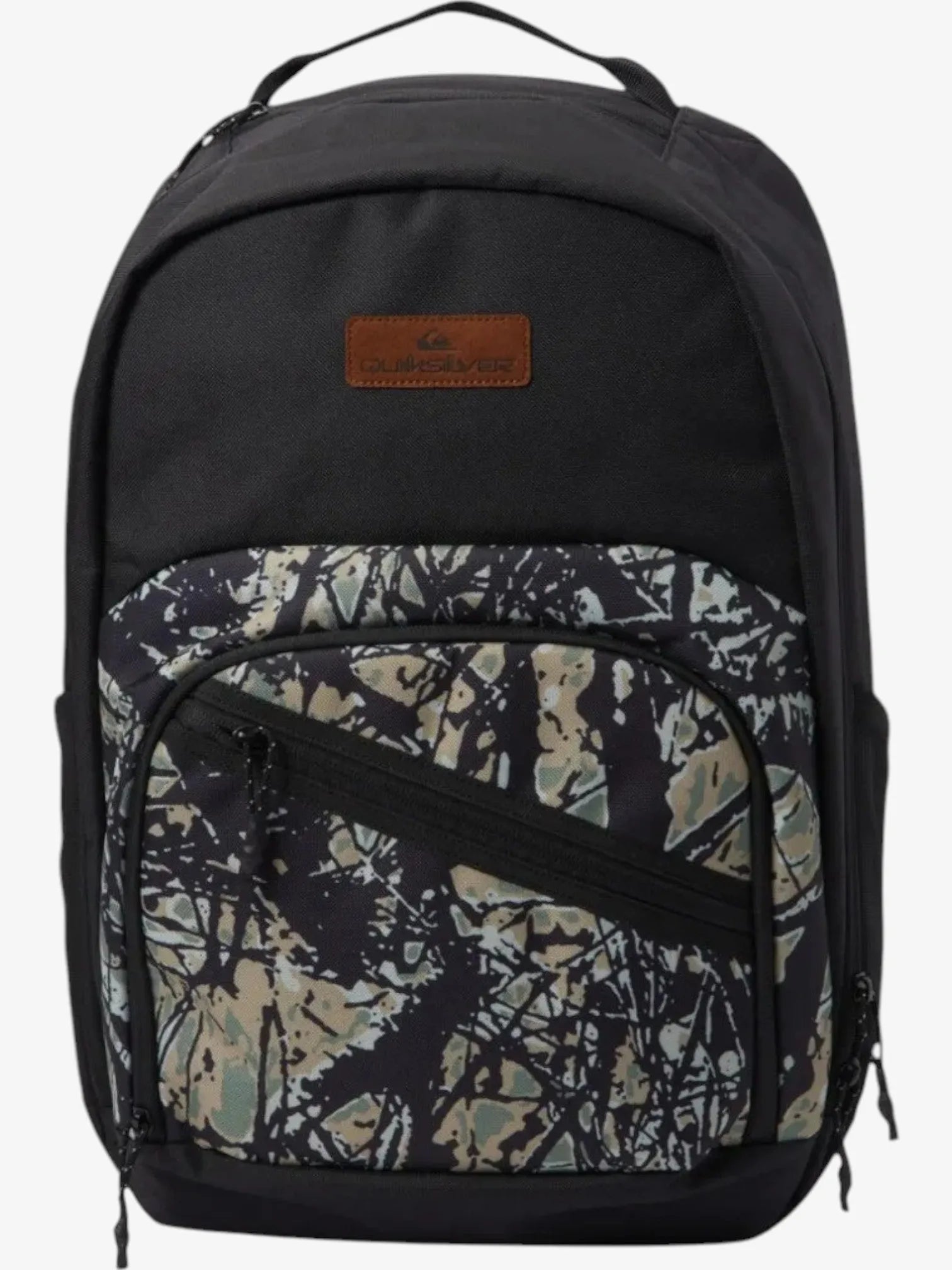 Quiksilver Schoolie Cooler 2.0 Backpack - Black Printed Design for School, Travel & Outdoor Adventures