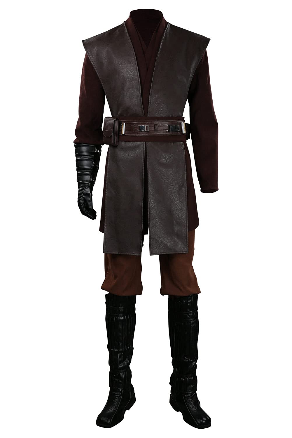 Anakin Skywalker Cosplay Costume - Adult Darth Vader Halloween Outfit with Brown Robe | Star Wars Costume for Halloween Parties, Cosplay Events & Comic Conventions