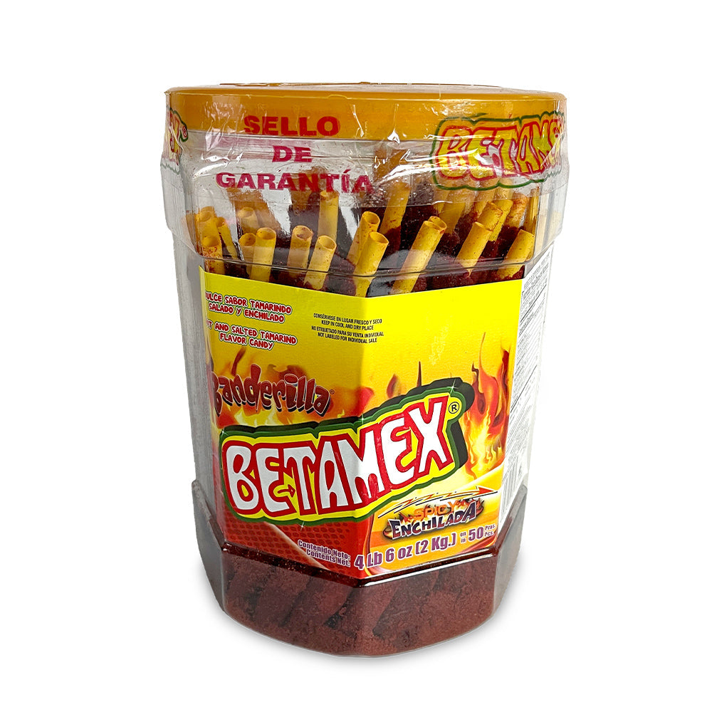 Betamex Banderilla Jar - 50 Count, Plastic Storage Tub for Cocktail Garnishes, Party Snacks & Kitchen Organization | Perfect for Bars, Restaurants & Home Use