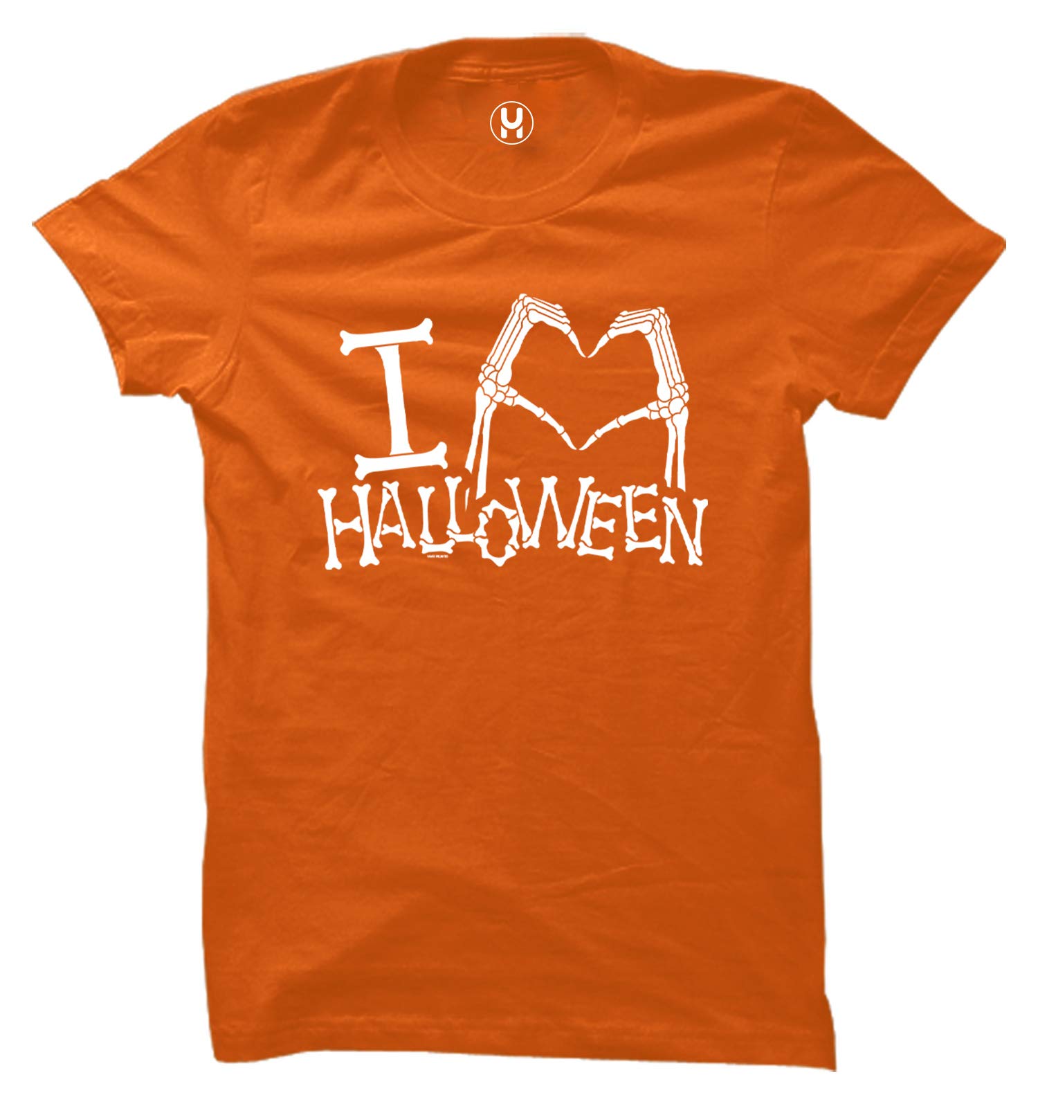 Halloween Skeleton Hands Bones Women's T-Shirt | Funny Spooky Graphic Tee for Women | Perfect for Halloween Parties, Costume Contests & Everyday Wear