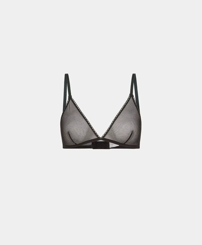 Amethyst Soft Tulle Bra - Comfortable Lace Bralette for Women in Black | Perfect for Daily Wear, Date Night & Special Occasions