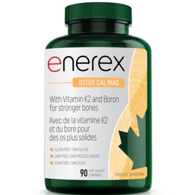 Enerex Osteo Cal:Mag 90 Softgels - Calcium Magnesium Supplement for Bone & Joint Health - Supports Strong Bones, Muscle Function & Relaxation - Ideal for Active Adults & Seniors