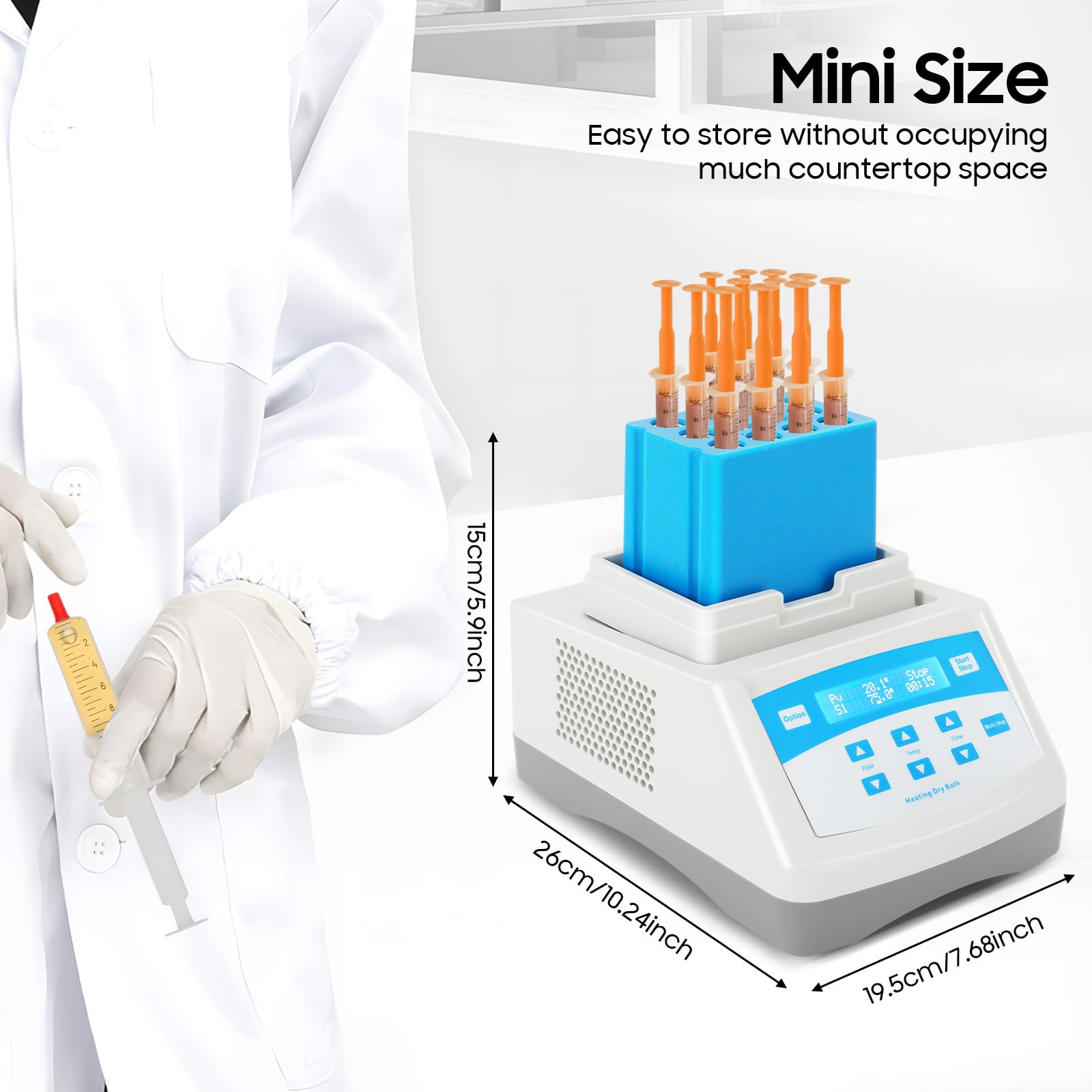 Portable Digital Gel Heating Machine for PRP & PPP Plasma Bio-Filler - 110V 12x5ml Capacity with LCD Display | Ideal for Home Beauty Treatments & Professional Cosmetic Clinics
