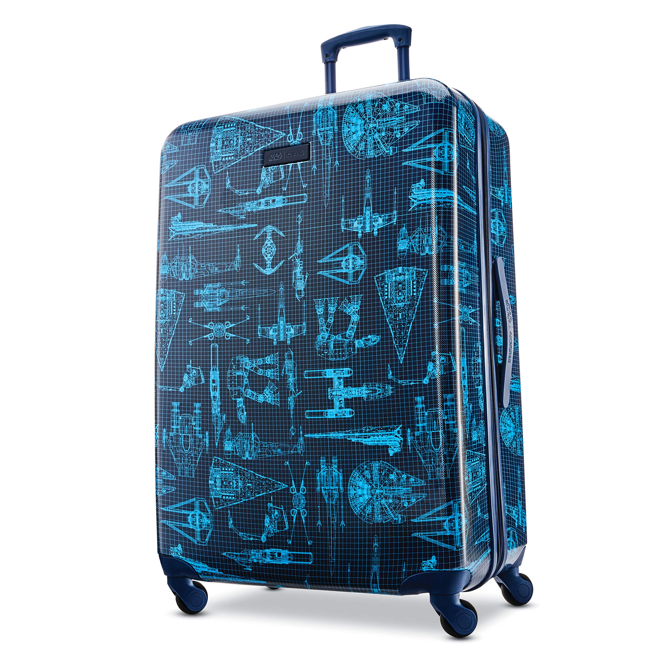 American Tourister Star Wars Hardside Spinner Wheel Luggage 28-Inch - Galactic Design Durable Checked Suitcase for Travel, Vacation & Business Trips